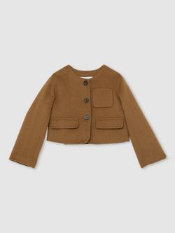 Reiss Kids' Ami Jacket, Camel, Camel
