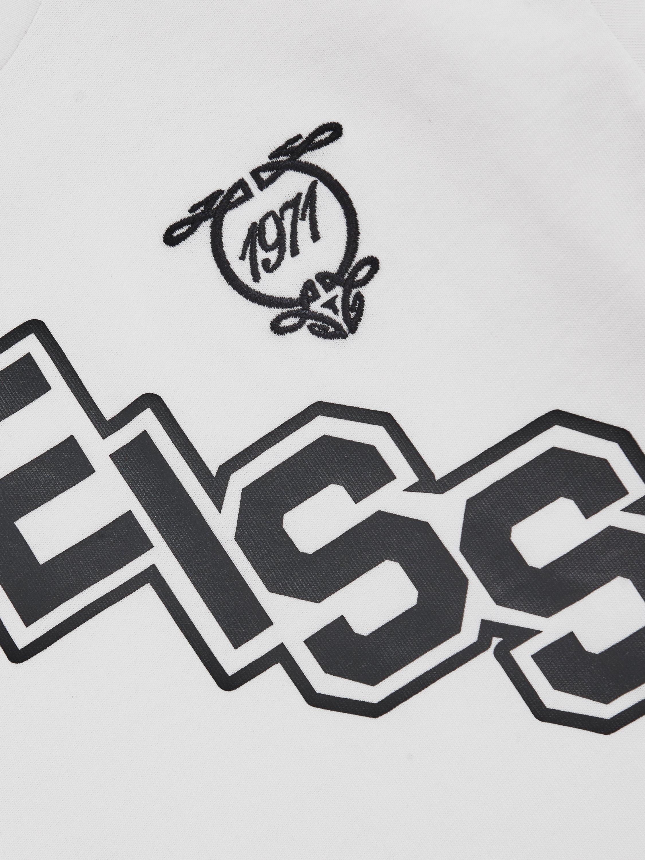 Product image 4 of 4, which shows Reiss Kids' Glen T-Shirt, White/Navy, 3-4 years