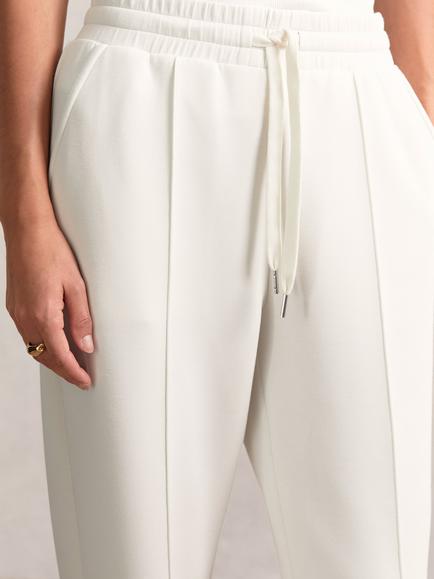 Reiss Petite Wide Leg Tailored Joggers - view 2, Ivory