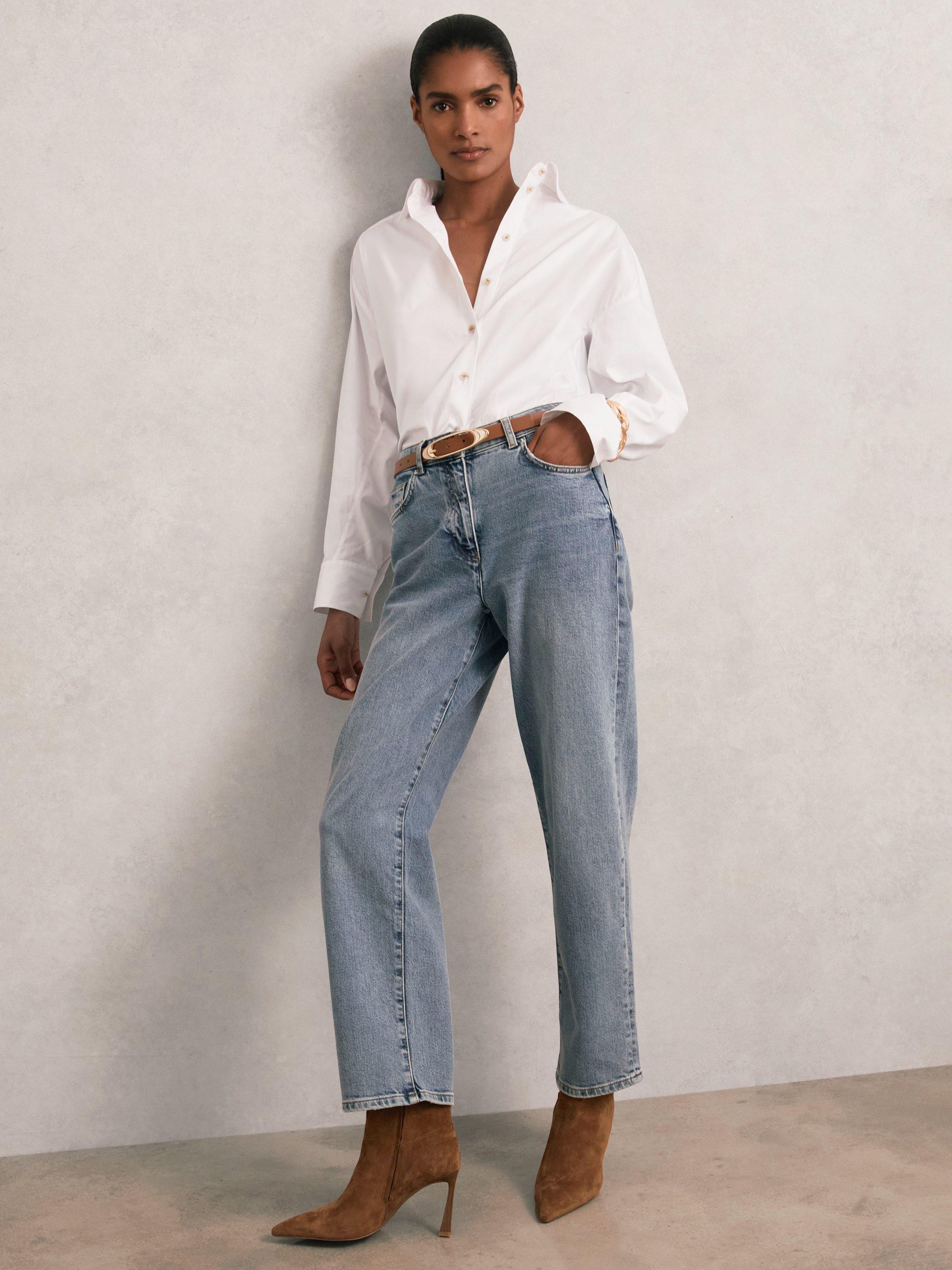 Product image 3 of 5, which shows Reiss Carina Suede Ankle Boots, Tan, 8