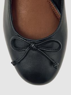 Reiss Anna Leather Block Heel Mary Janes, Black - view 2, Black