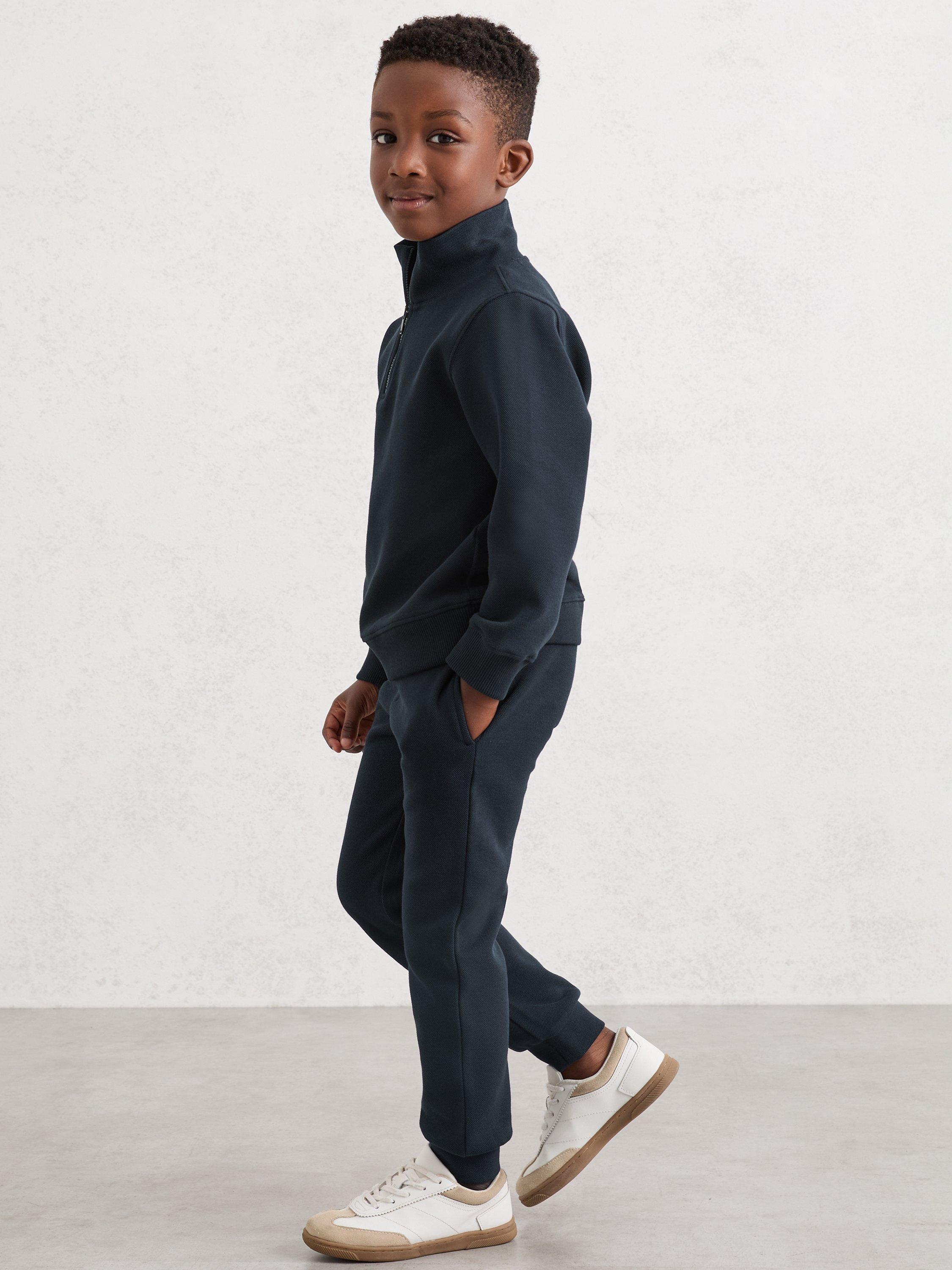 Product image 2 of 4, which shows Reiss Kids' Akins Smart Joggers, Navy, 4-5 years