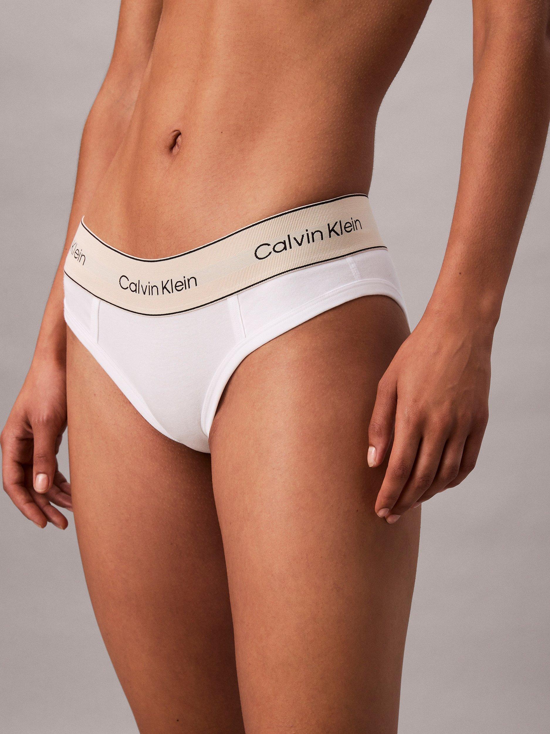 Product image 5 of 6, which shows Calvin Klein Heritage Cotton Bikini Knickers, White, L