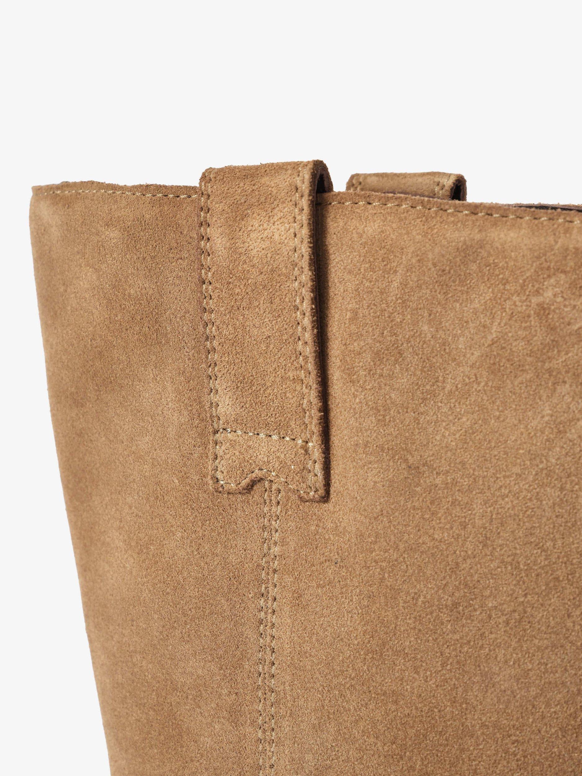 Product image 3 of 3, which shows Mint Velvet Pull On Suede Calf Boots, Natural, 3