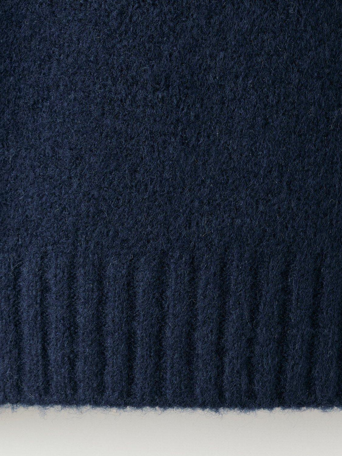 Product image 4 of 4, which shows Mango Kids' Atticus Crew Neck Jumper, Navy, 12-18 months