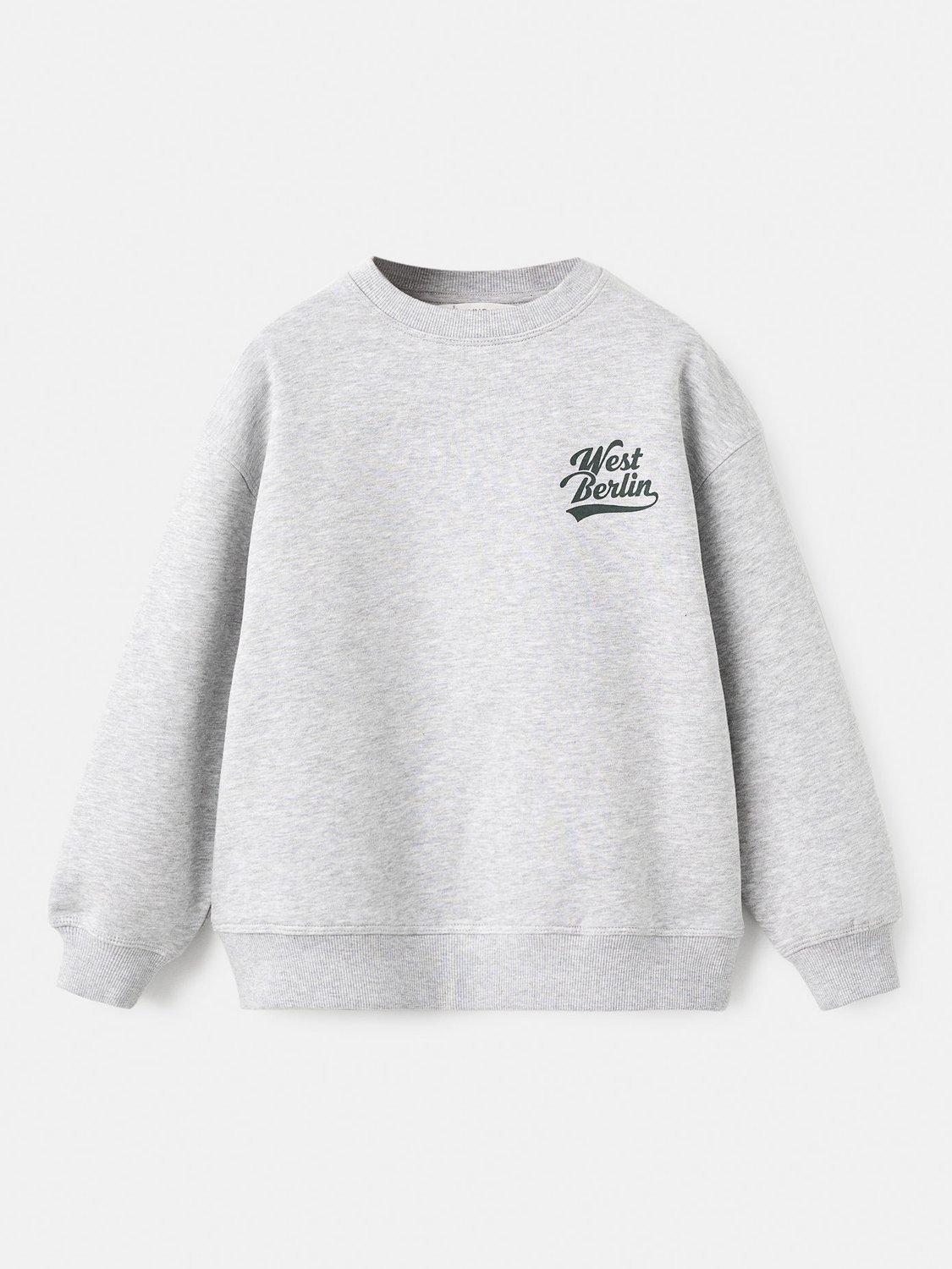 Product image 1 of 4, which shows Mango Kids' West Berlin Sweater, Medium Grey, 11-12 years