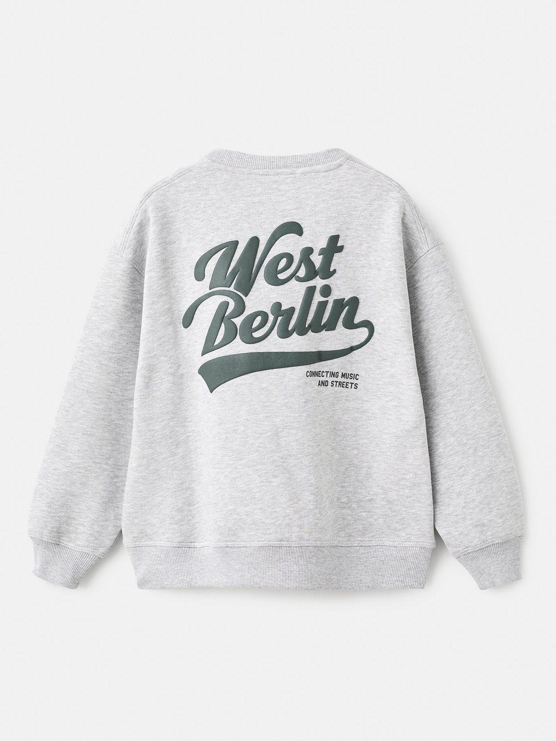 Product image 2 of 4, which shows Mango Kids' West Berlin Sweater, Medium Grey, 11-12 years