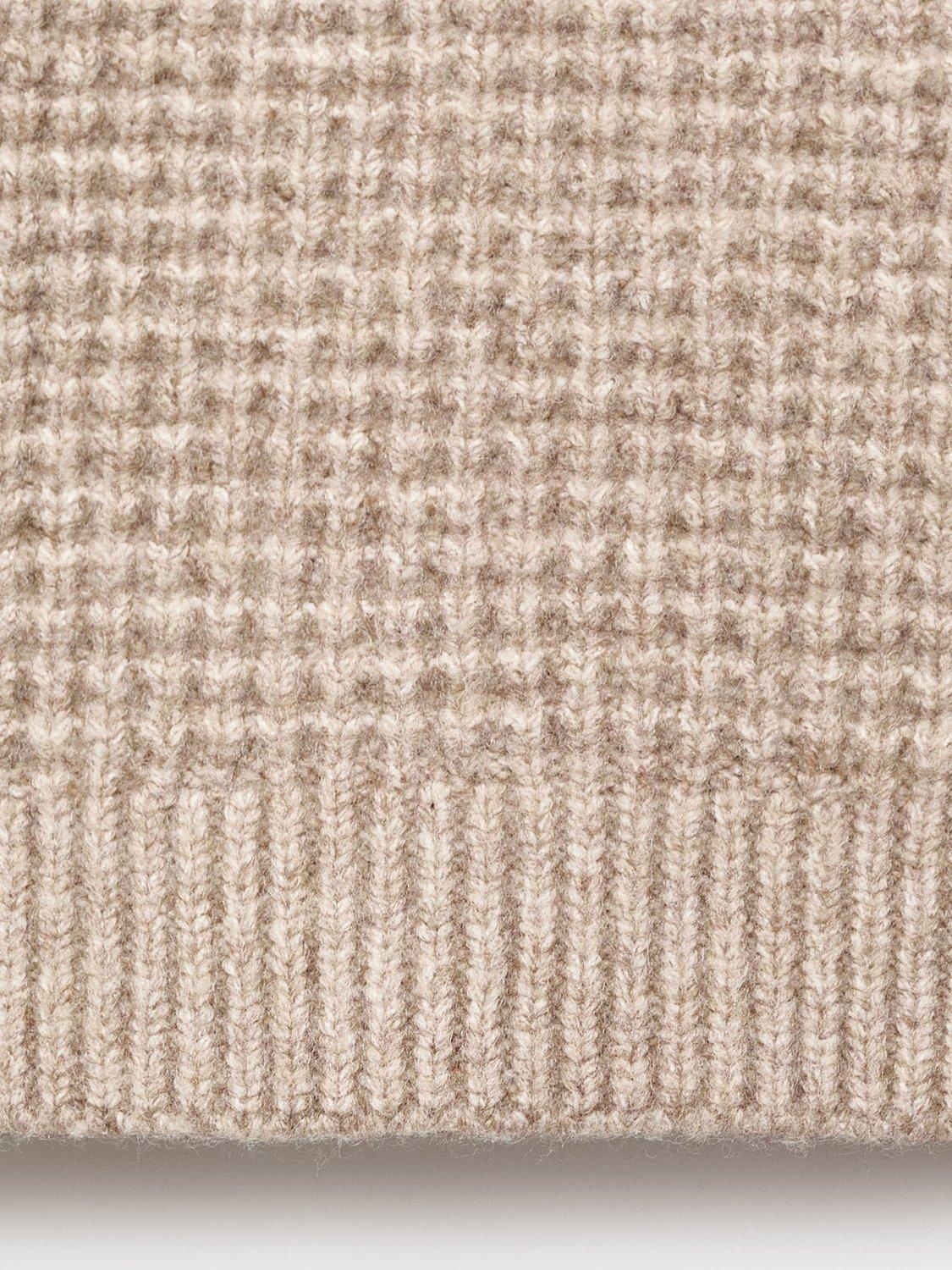 Product image 3 of 4, which shows Mango Kids' Elijah Chunky Crew Neck Jumper, Medium Brown, 5-6 years