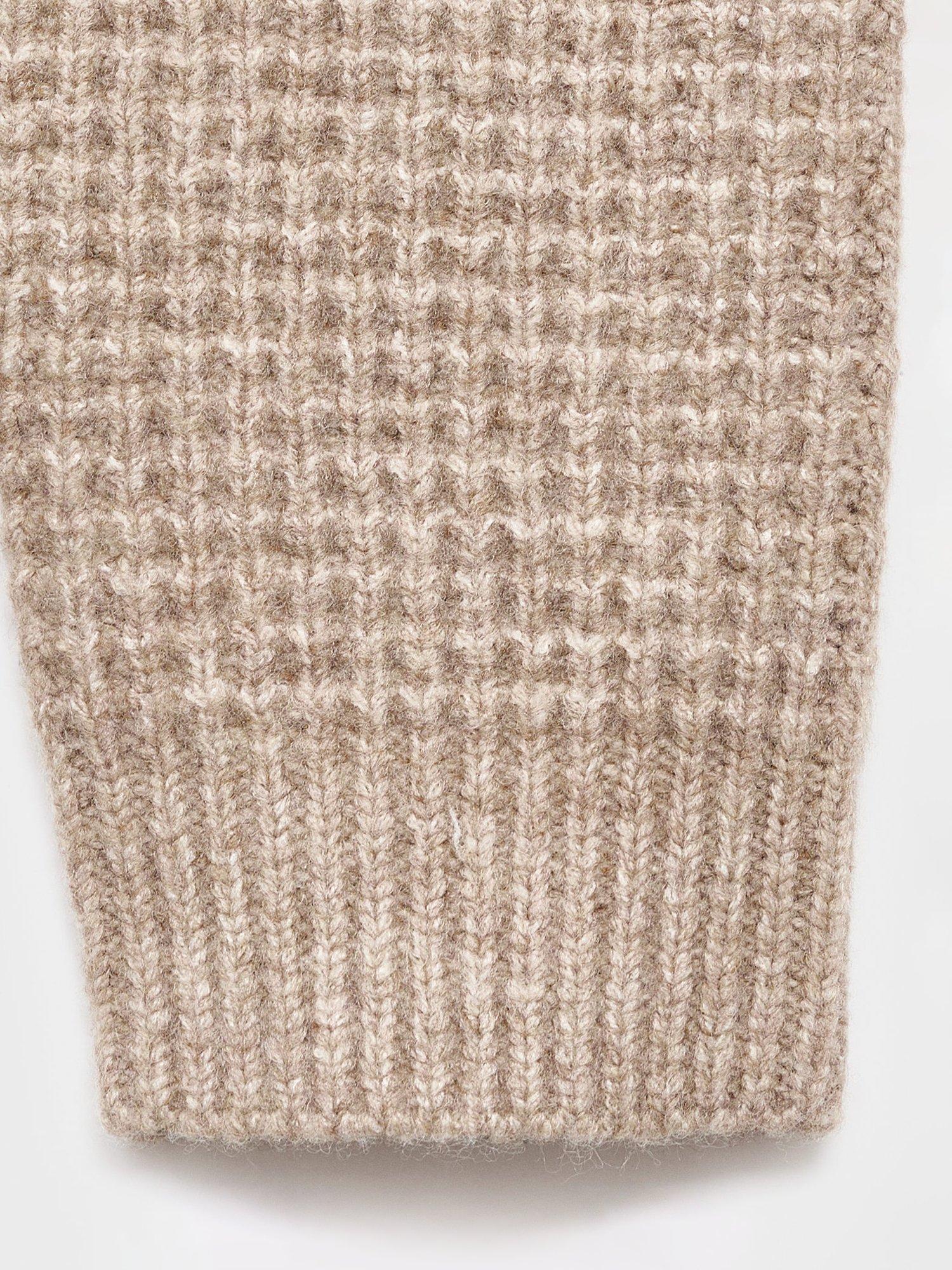 Product image 4 of 4, which shows Mango Kids' Elijah Chunky Crew Neck Jumper, Medium Brown, 5-6 years