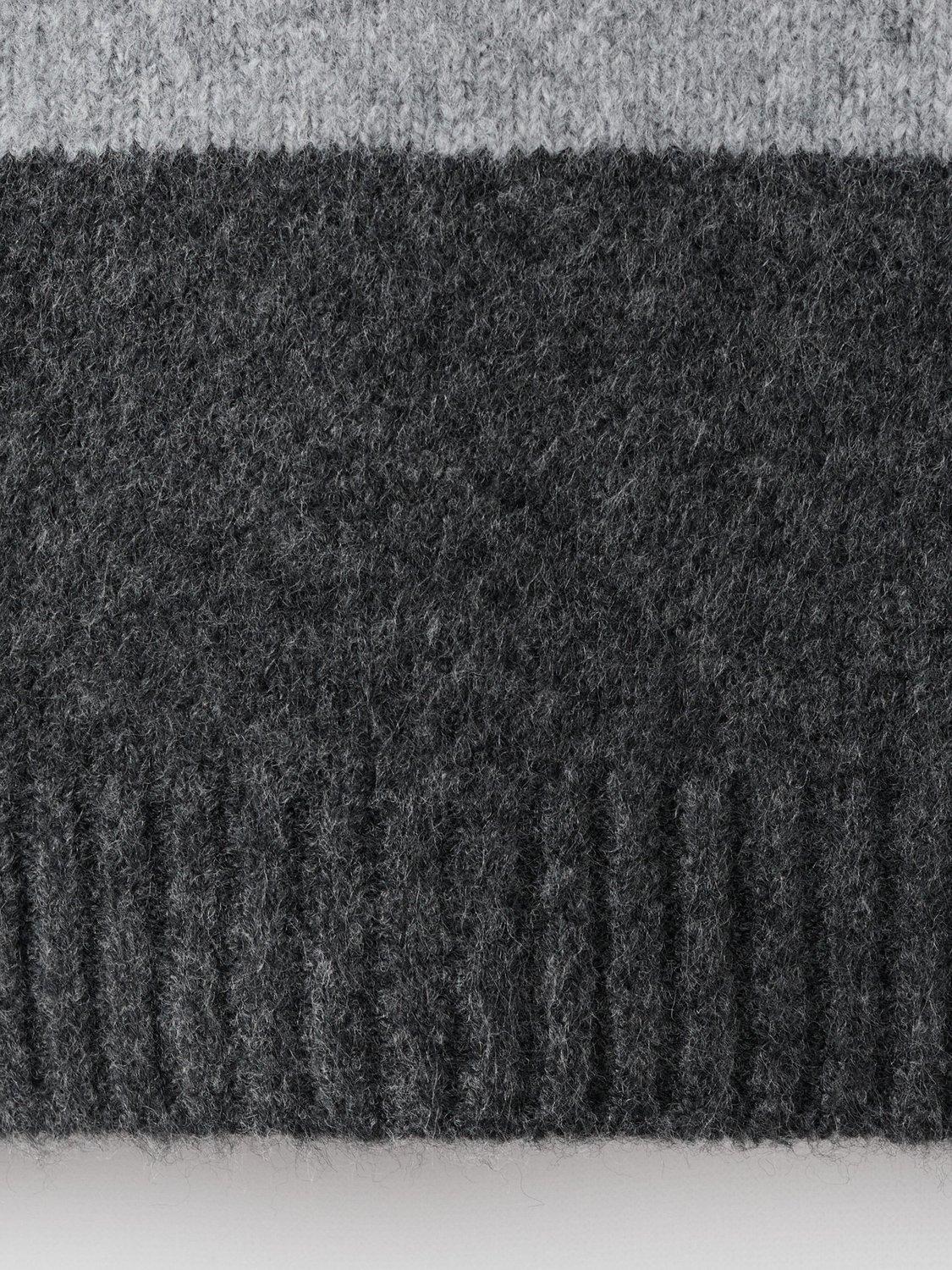 Product image 4 of 4, which shows Mango Kids' Jai Striped Sweater, Medium Grey, 11-12 years