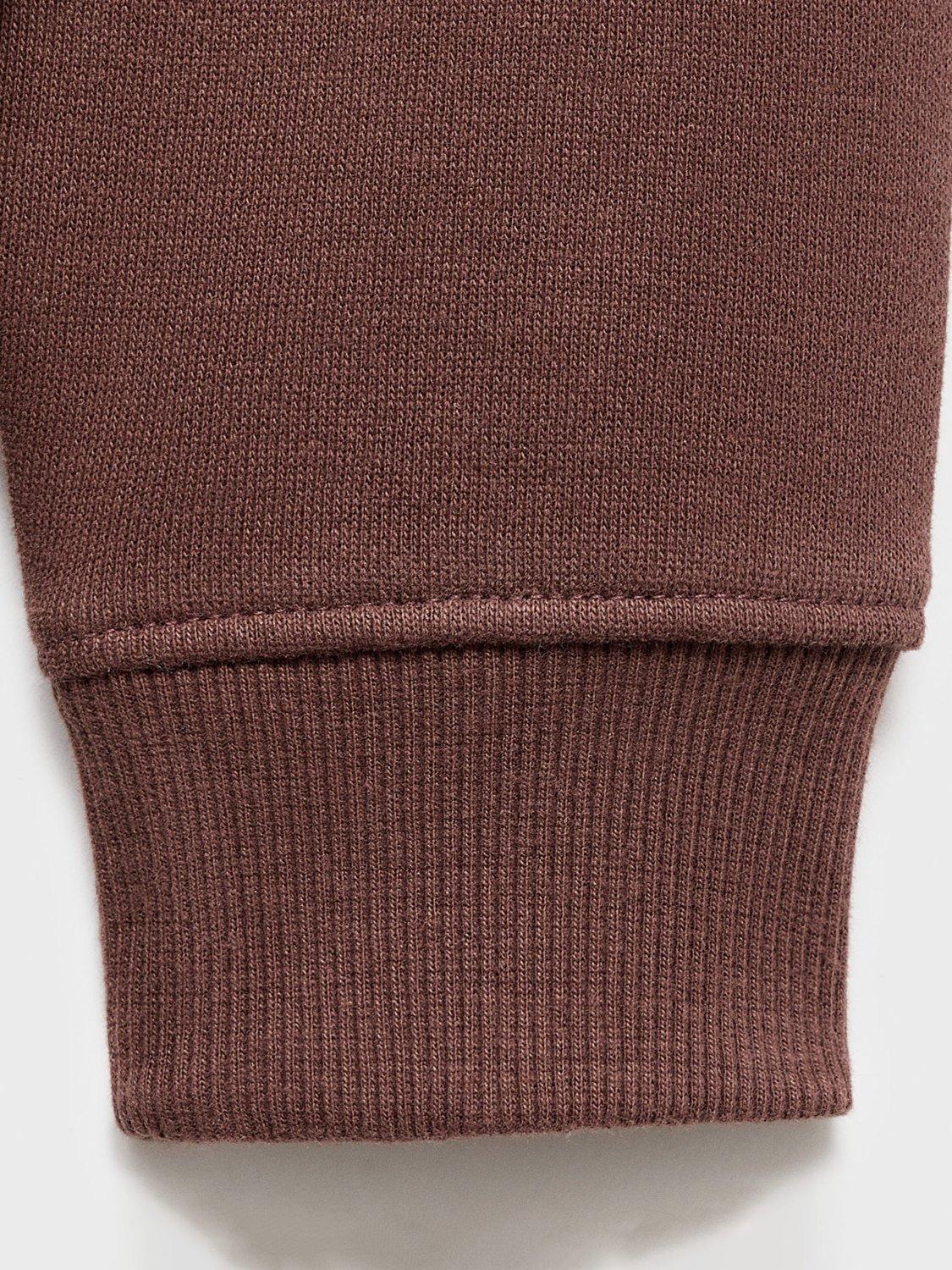 Product image 5 of 7, which shows Mango Kids' Sunday Cotton Crew Neck Sweatshirt, Brown, 11-12 years