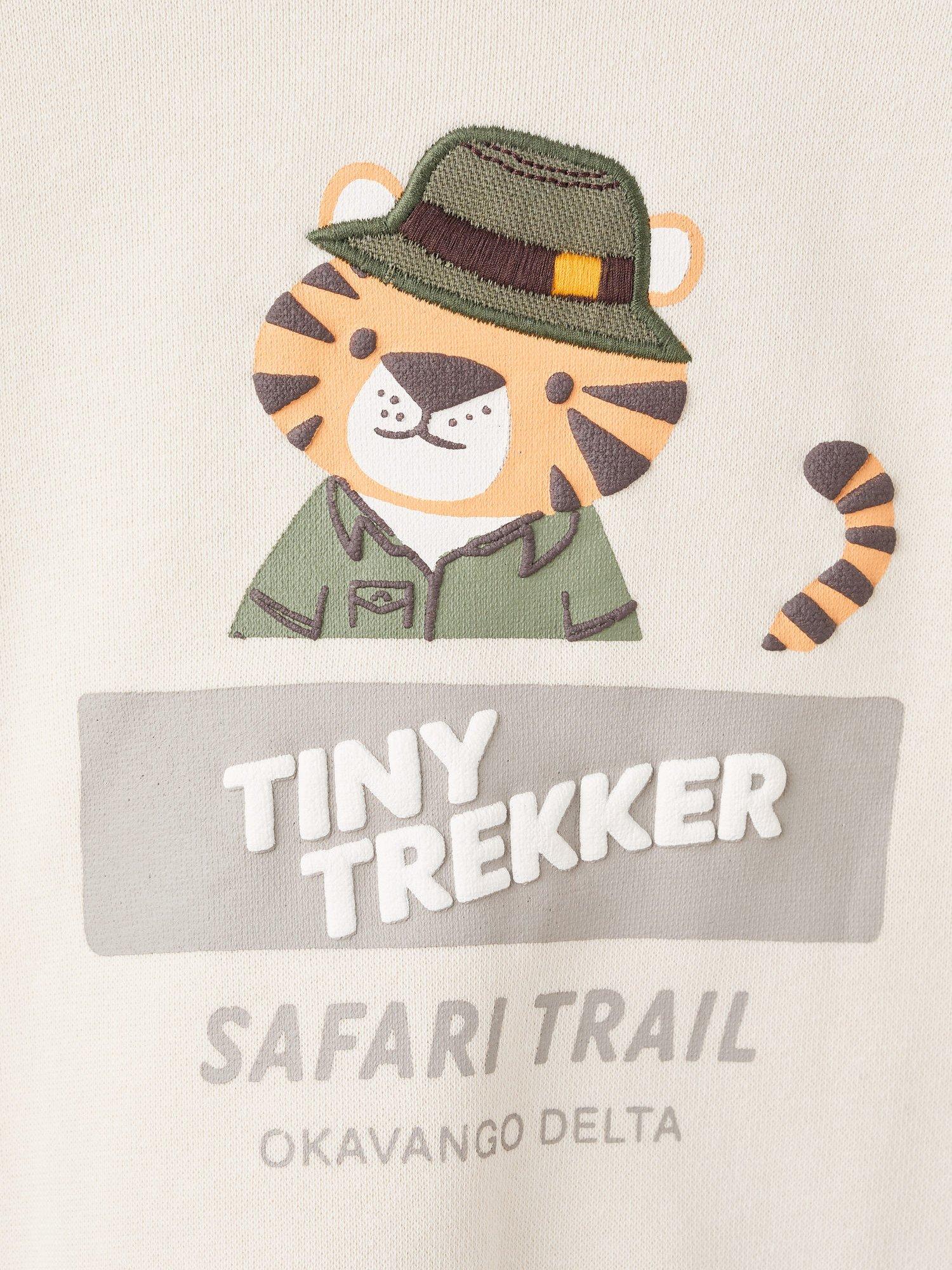 Product image 4 of 4, which shows Mango Kids' Cotton Blend Animal Patch Sweatshirt, Natural White, 2-3 years