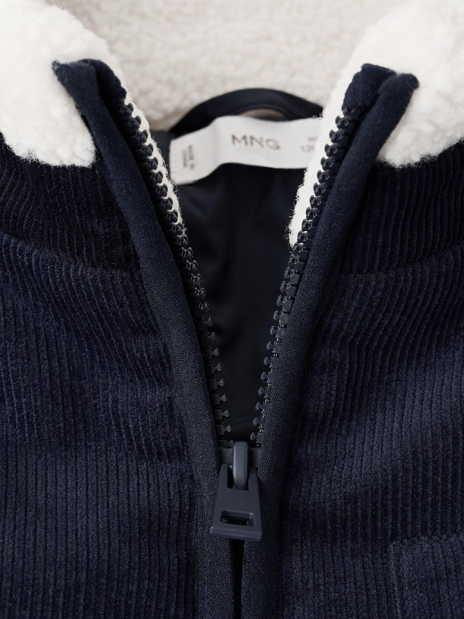 Product image 4 of 4, which shows Mango Kids' Jorge Jacket, Natural White/Navy, 7-8 years