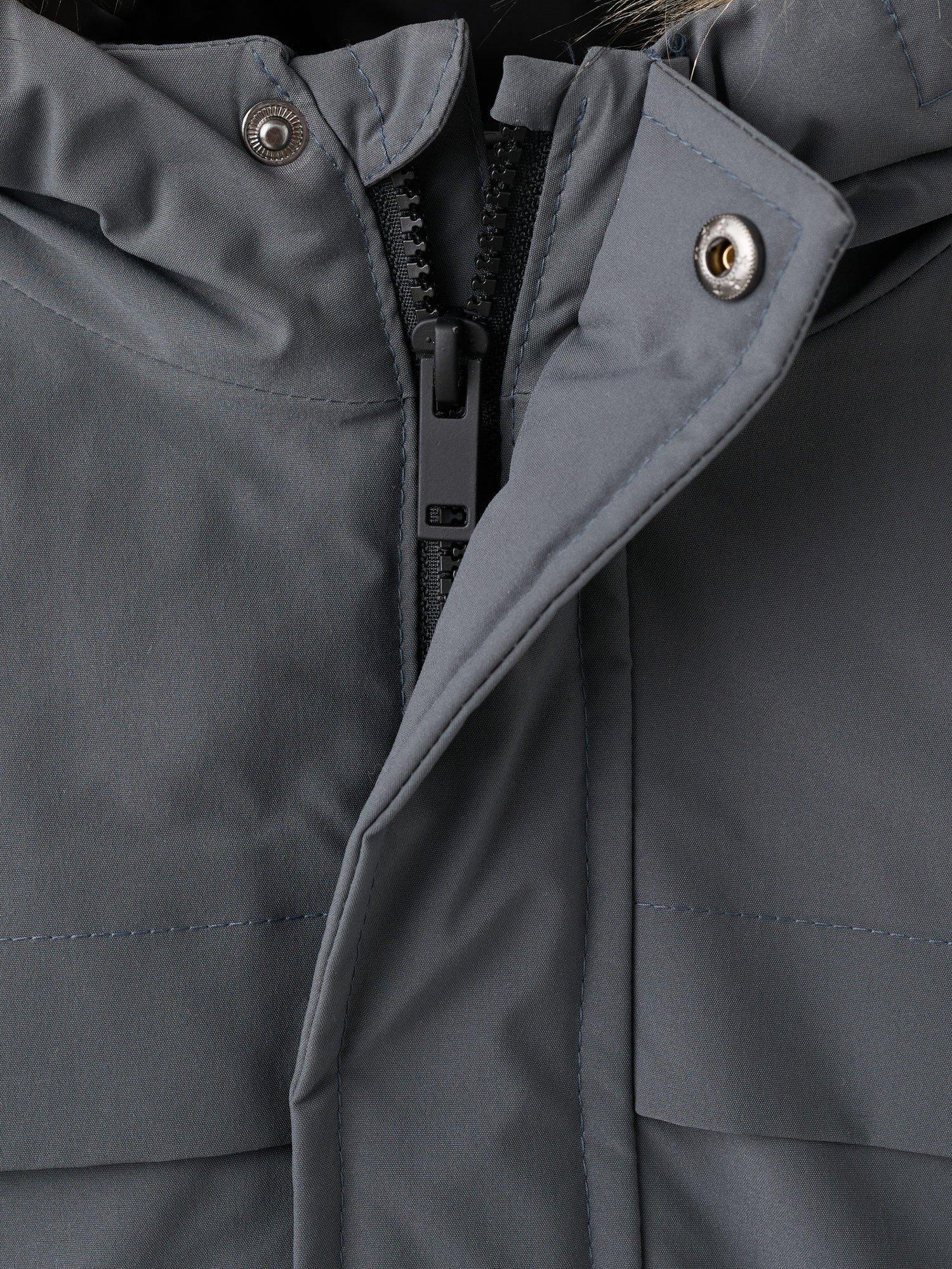 Product image 7 of 7, which shows Mango Kids' Marcos Hooded Parka Jacket, Grey, 10 years