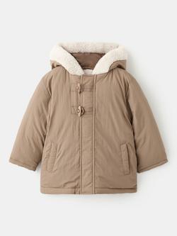 Mango Kids' Pedro Parka Jacket - view 2, Pastel Brown