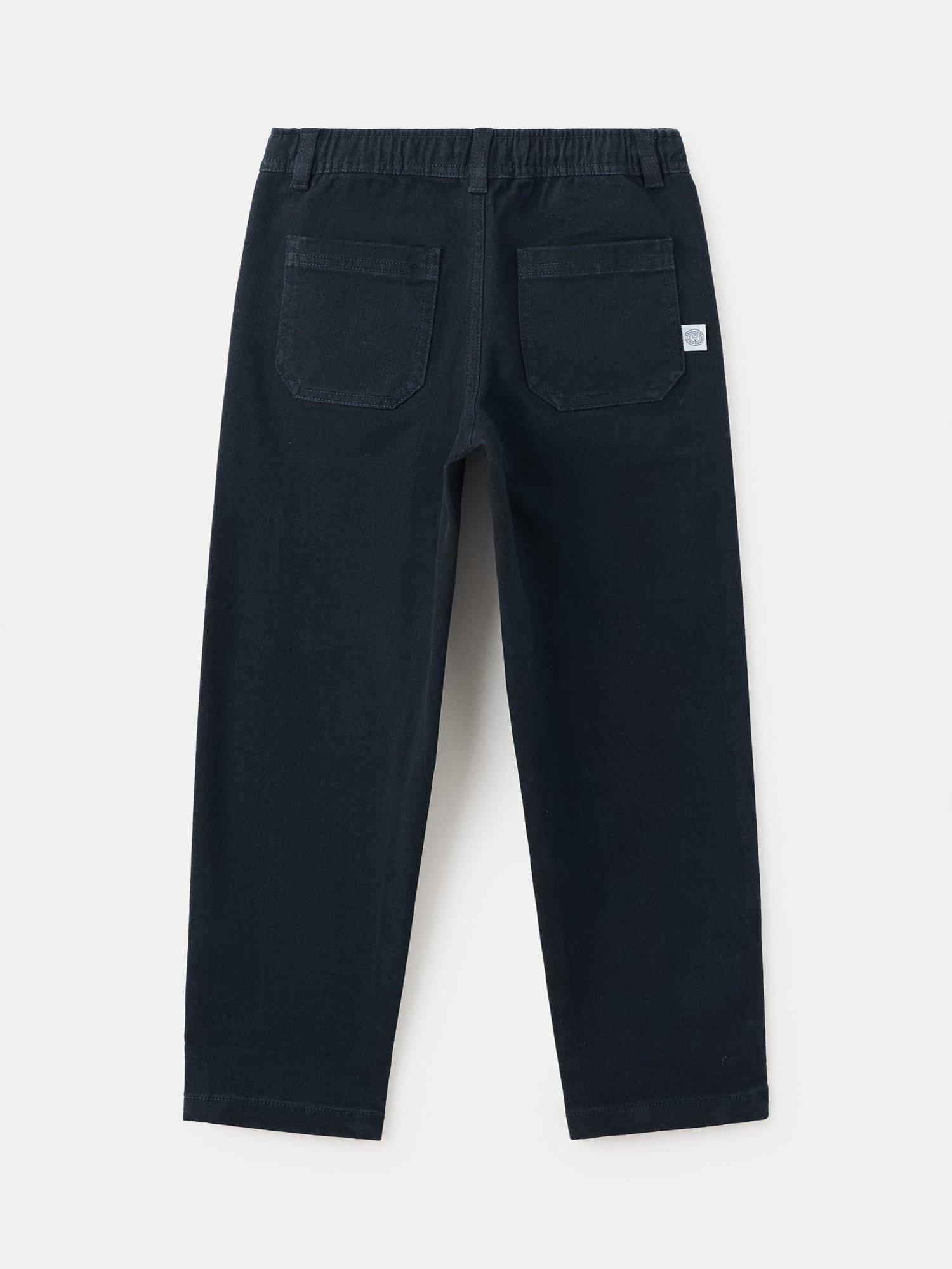 Product image 2 of 4, which shows Mango Kids' Martin Cotton Rich Drawstring Chinos, Navy, 10 years