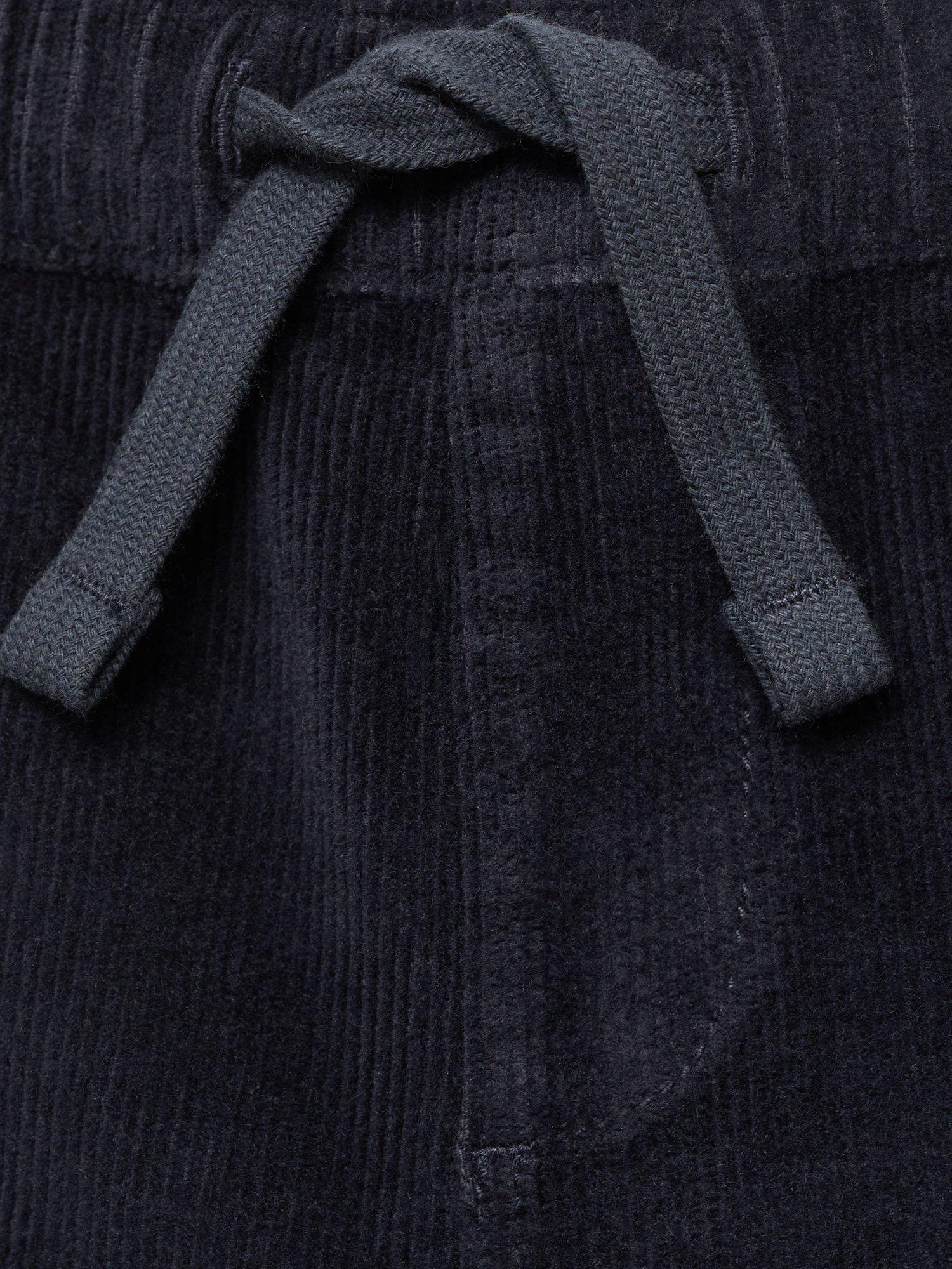 Product image 3 of 4, which shows Mango Kids' Toni Corduroy Drawstring Trousers, Navy, 2-3 years
