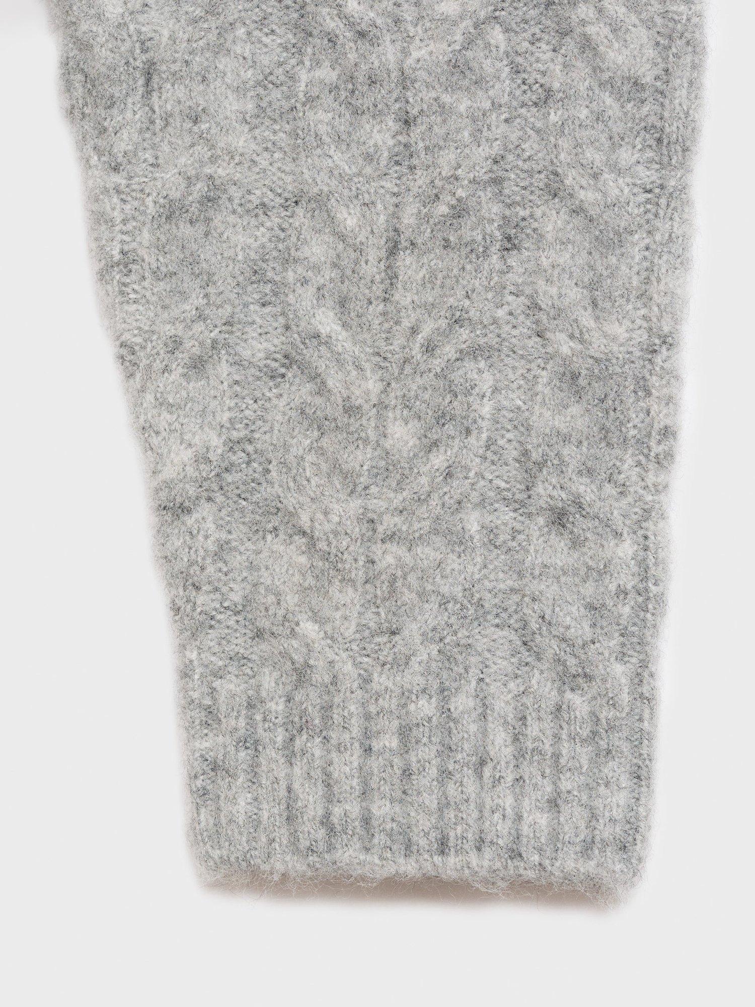 Product image 3 of 4, which shows Mango Kids' Gracie Long Sleeve Cardigan, Grey, 7-8 years