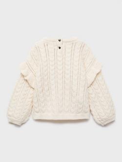 Mango Kids' Amelie Knitted Sweater, Natural White - view 2, Natural White
