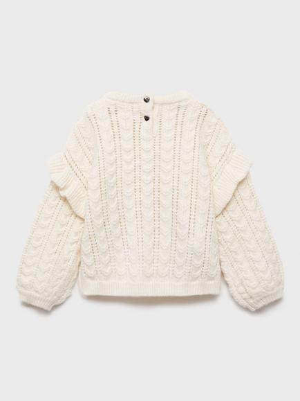 Mango Kids' Amelie Knitted Sweater, Natural White - view 2, Natural White
