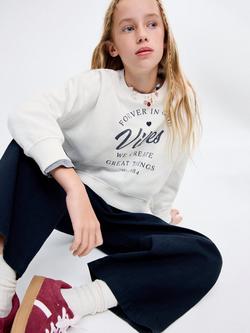 Mango Kids' London Cotton Sweatshirt, Natural White - view 2, Natural White