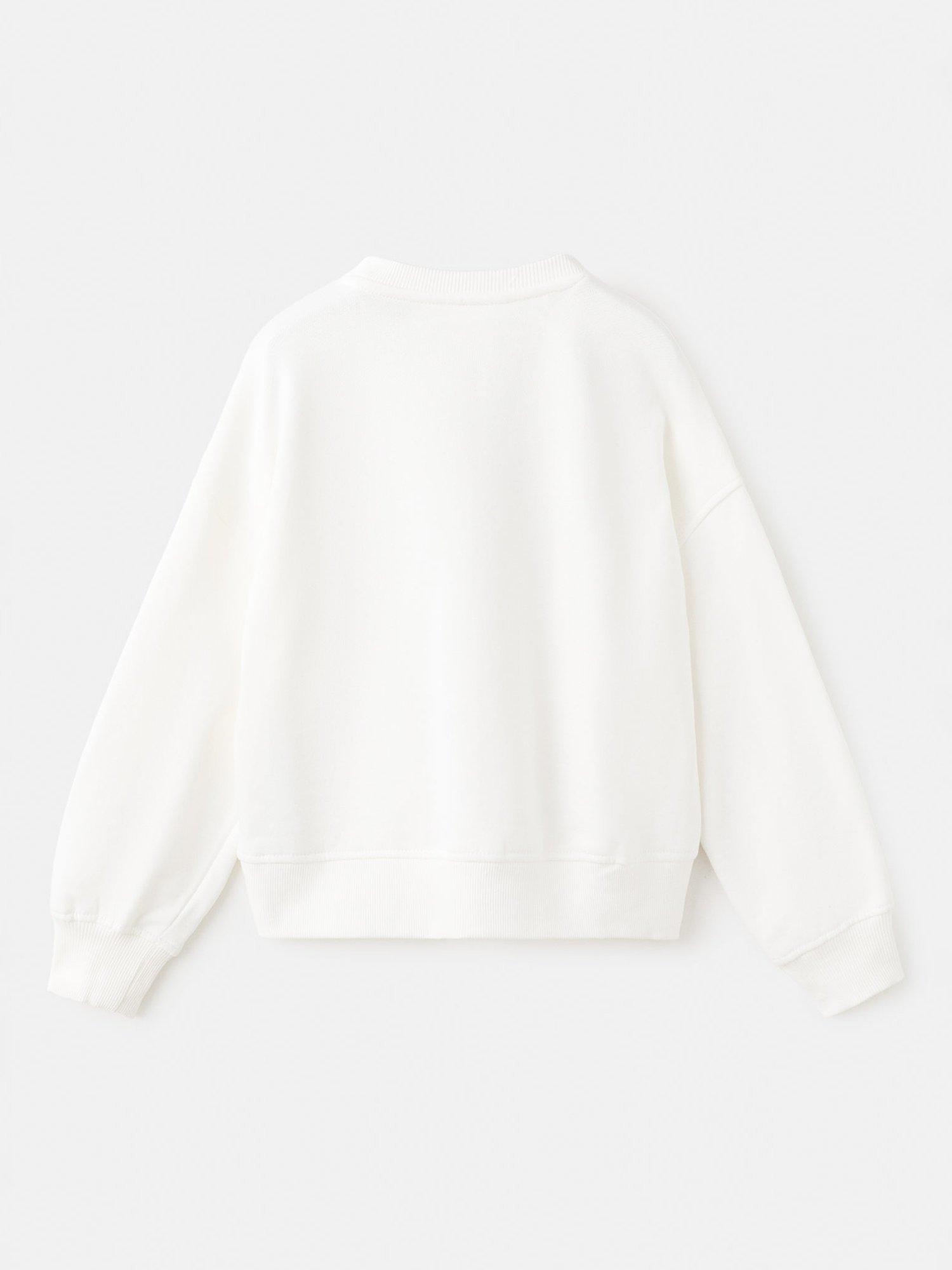 Product image 4 of 6, which shows Mango Kids' London Cotton Sweatshirt, Natural White, 11-12 years