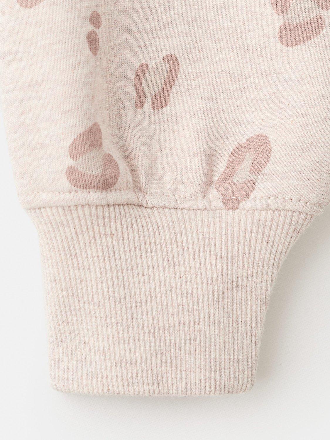 Product image 3 of 4, which shows Mango Kids' Cotton Leopard Print Sweatshirt, Lt Pastel Brown, 9-10 years