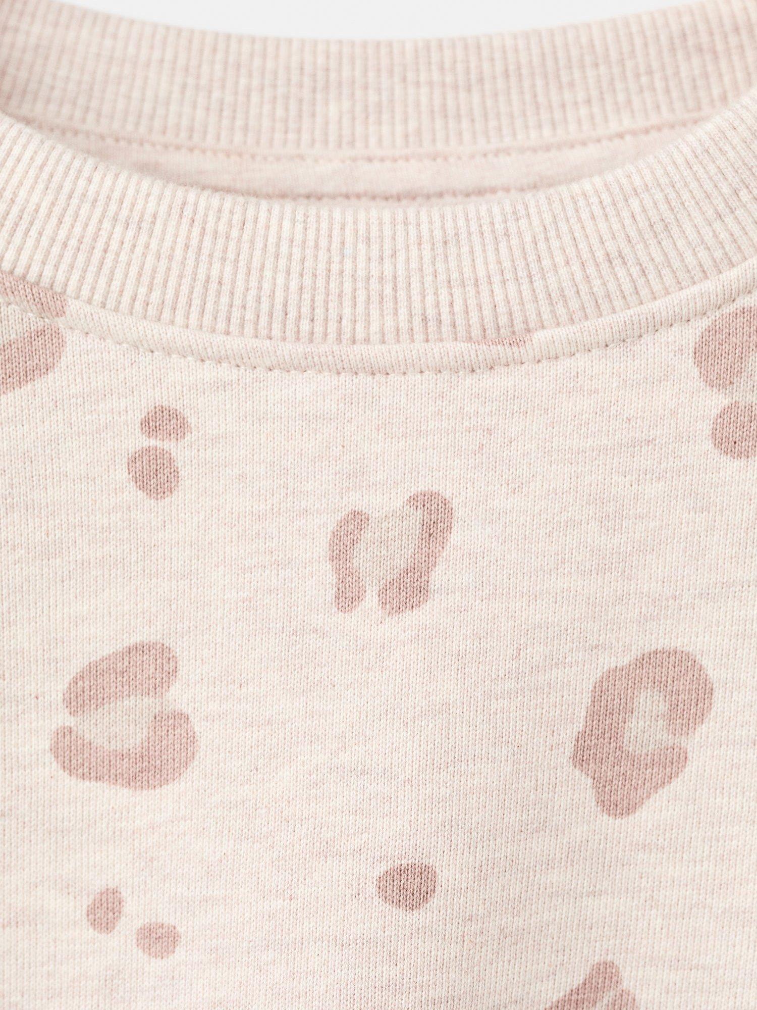 Product image 4 of 4, which shows Mango Kids' Cotton Leopard Print Sweatshirt, Lt Pastel Brown, 9-10 years