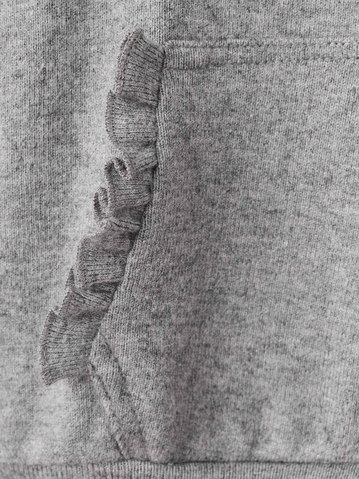 Product image 5 of 5, which shows Mango Kids' Rufliset Hoodie, Grey, 12-18 months