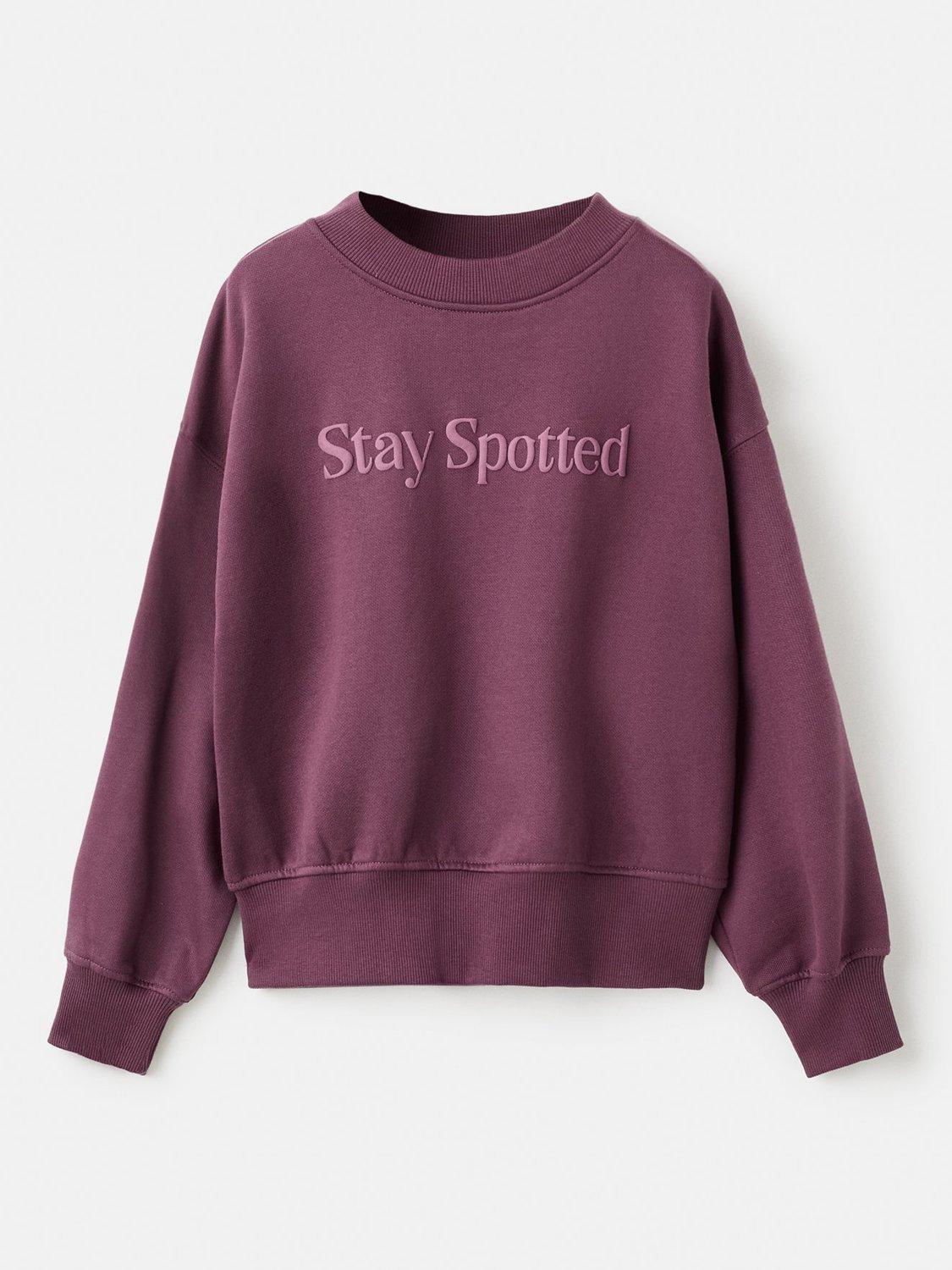 Product image 3 of 7, which shows Mango Kids' Cotton Graphic Print Sweatshirt, Dark Red, 5-6 years