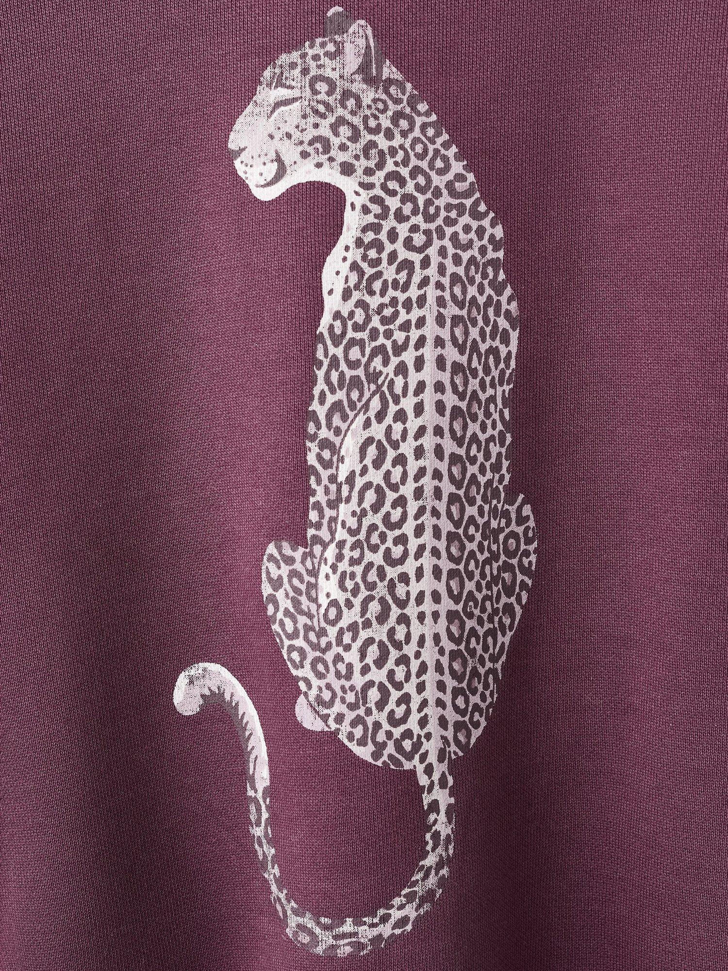 Product image 5 of 7, which shows Mango Kids' Cotton Graphic Print Sweatshirt, Dark Red, 5-6 years