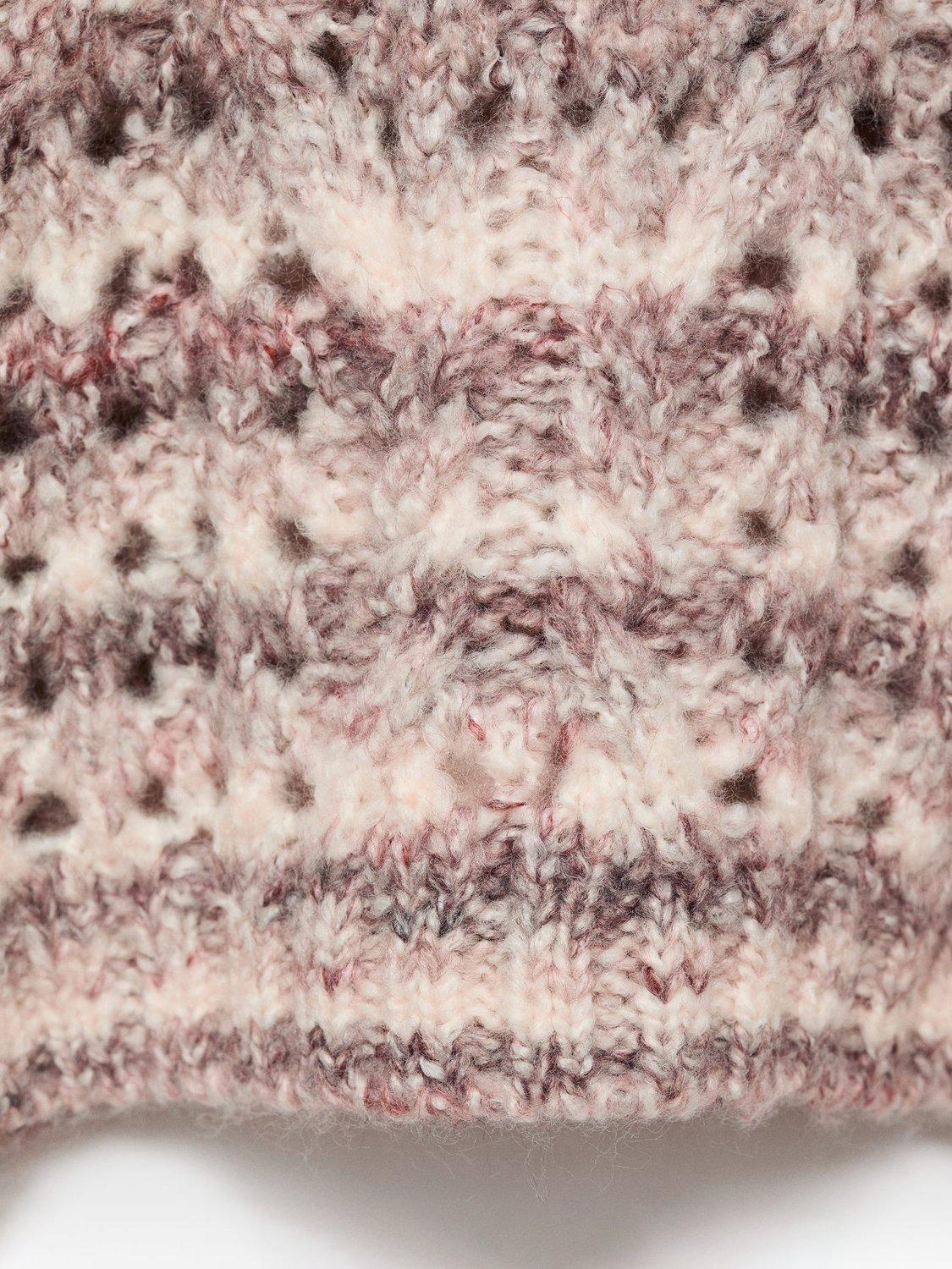 Product image 3 of 4, which shows Mango Kids' Sunset Speckled Jacquard Jumper, Multi, 5-6 years