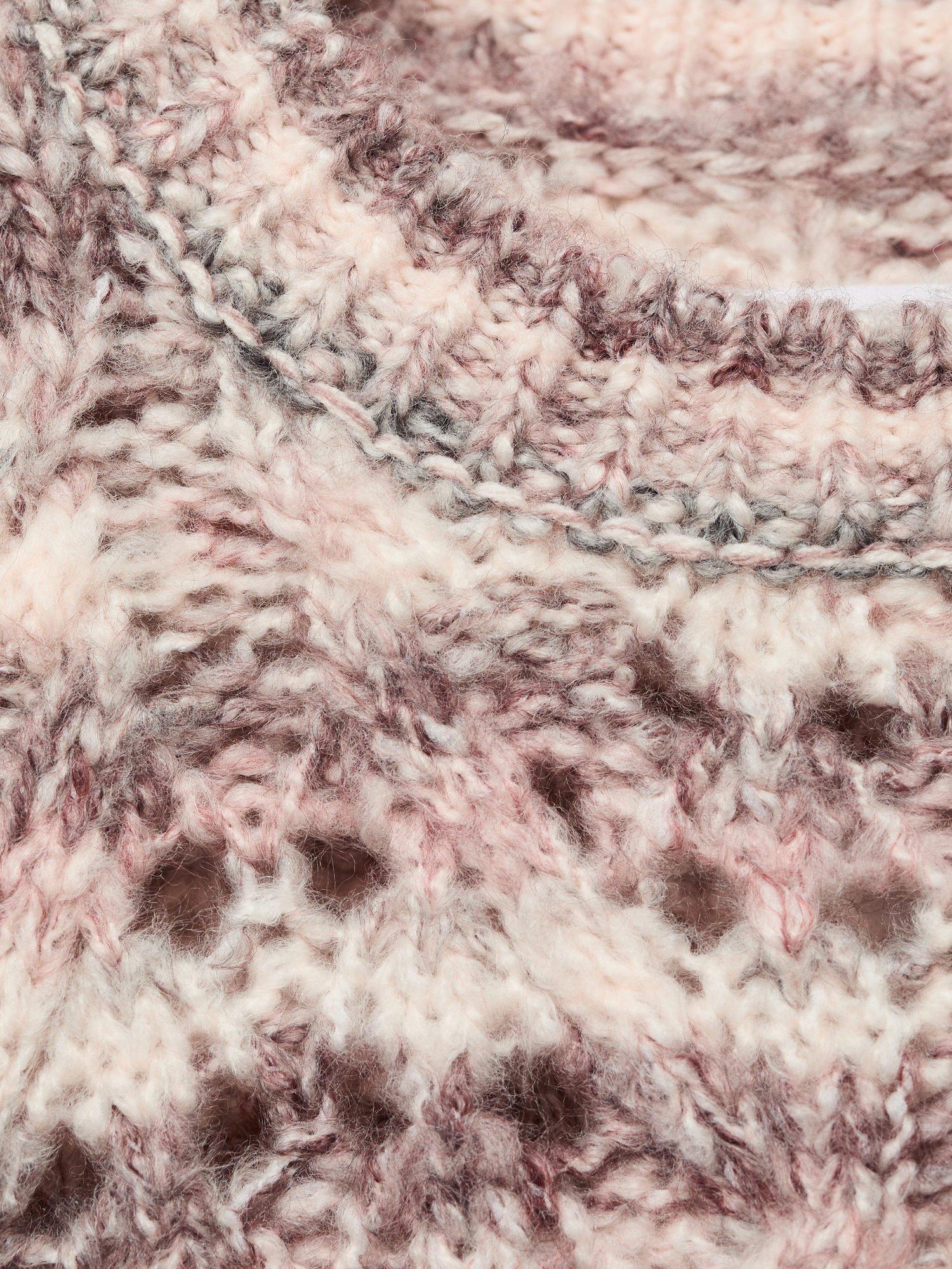 Product image 4 of 4, which shows Mango Kids' Sunset Speckled Jacquard Jumper, Multi, 5-6 years