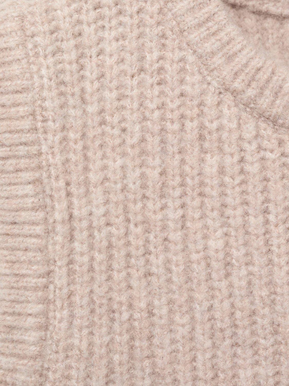 Product image 4 of 4, which shows Mango Kids' Enea Ribbed Knitted Vest, Medium Brown, 5-6 years