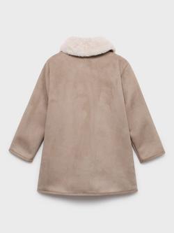 Mango Kids' Masella Collared Coat, Lt Pastel Grey - view 2, Lt Pastel Grey