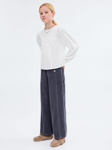 Mango Kids' Cecilia Blouse, White - view 2, White