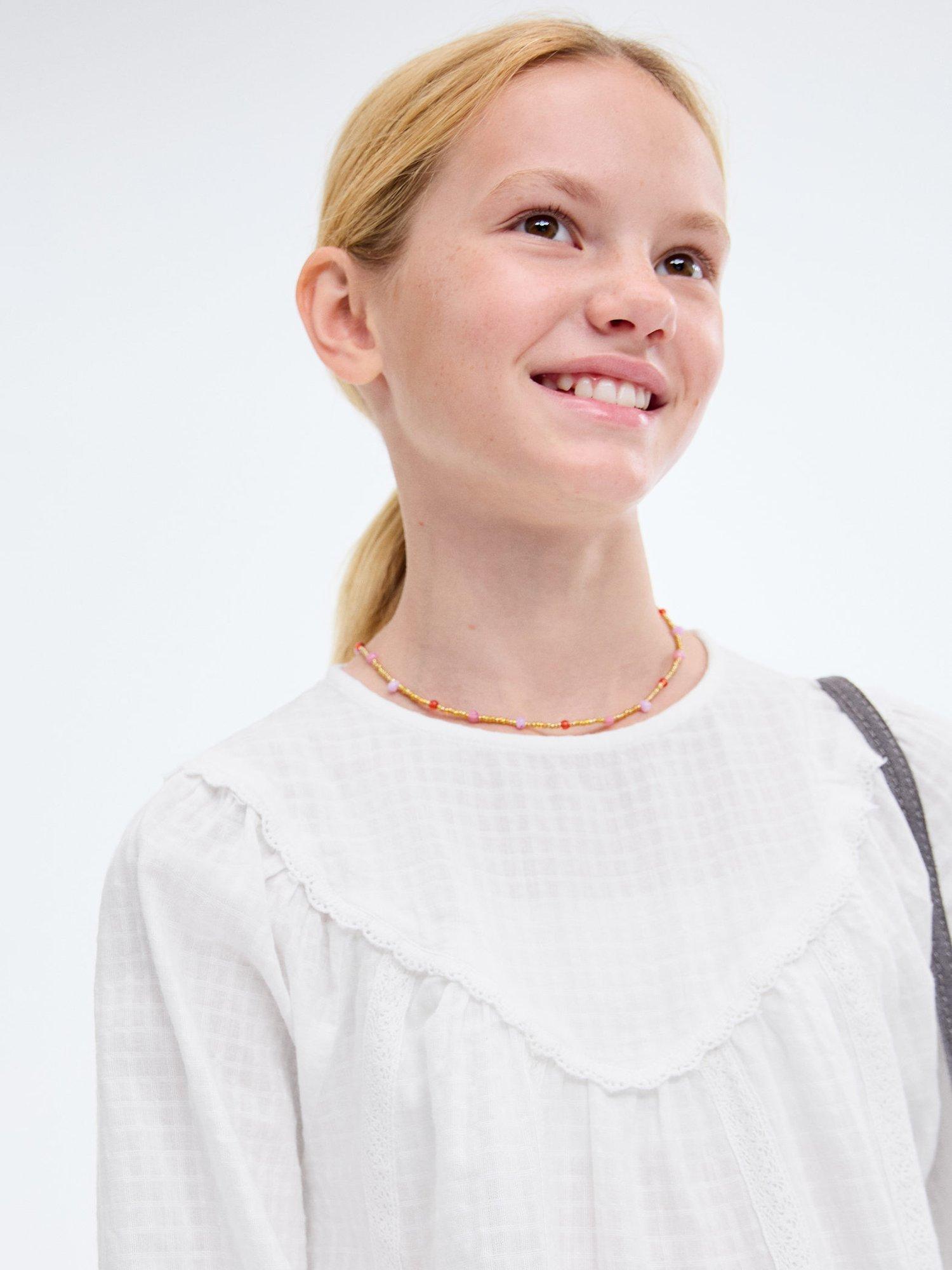 Product image 6 of 7, which shows Mango Kids' Cecilia Blouse, White, 10 years