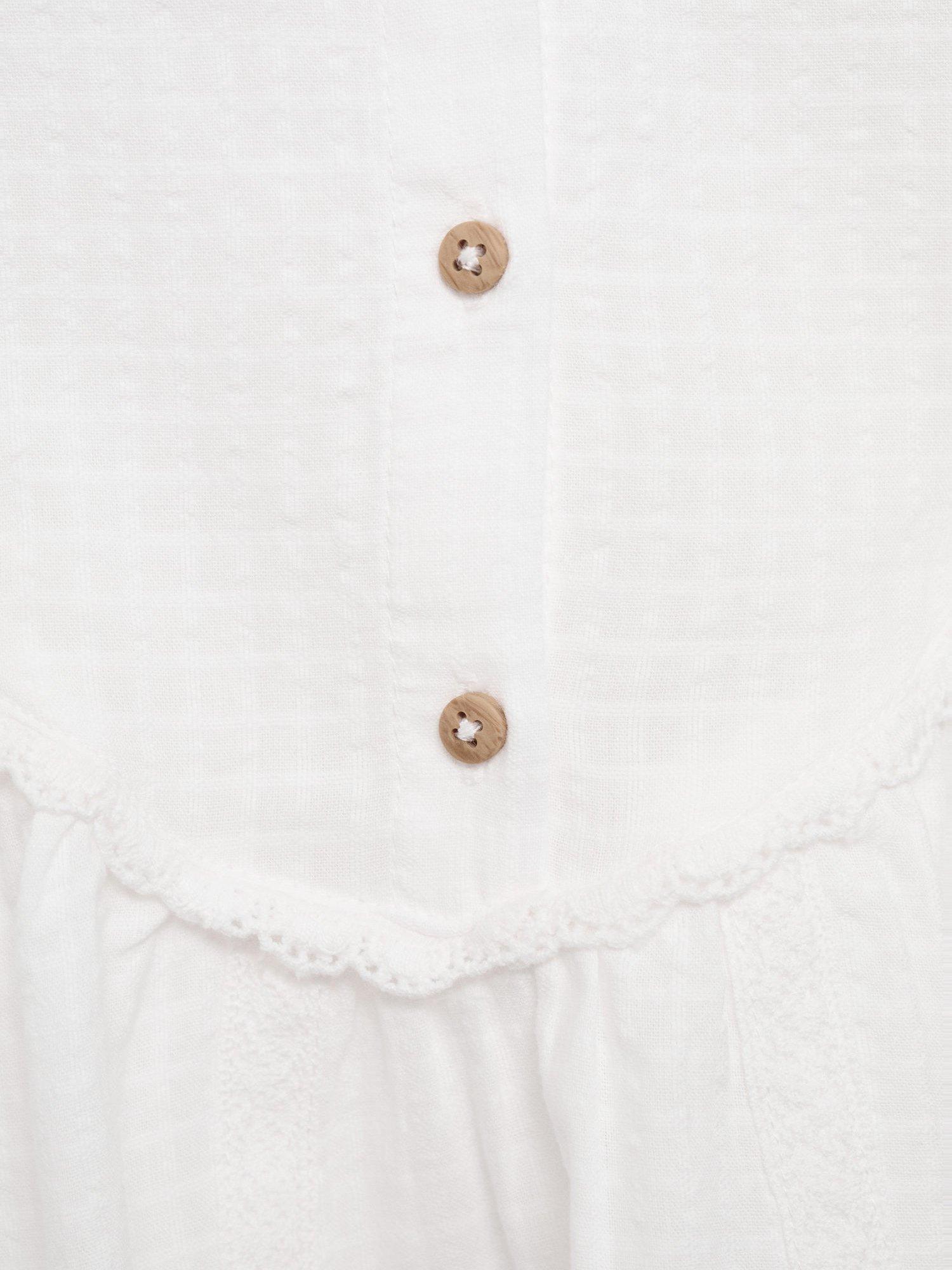 Product image 7 of 7, which shows Mango Kids' Cecilia Blouse, White, 10 years