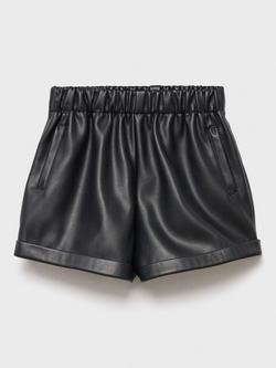 Mango Kids' Jana Elasticated Waist Shorts, Black, Black