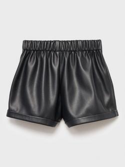 Mango Kids' Jana Elasticated Waist Shorts, Black - view 2, Black