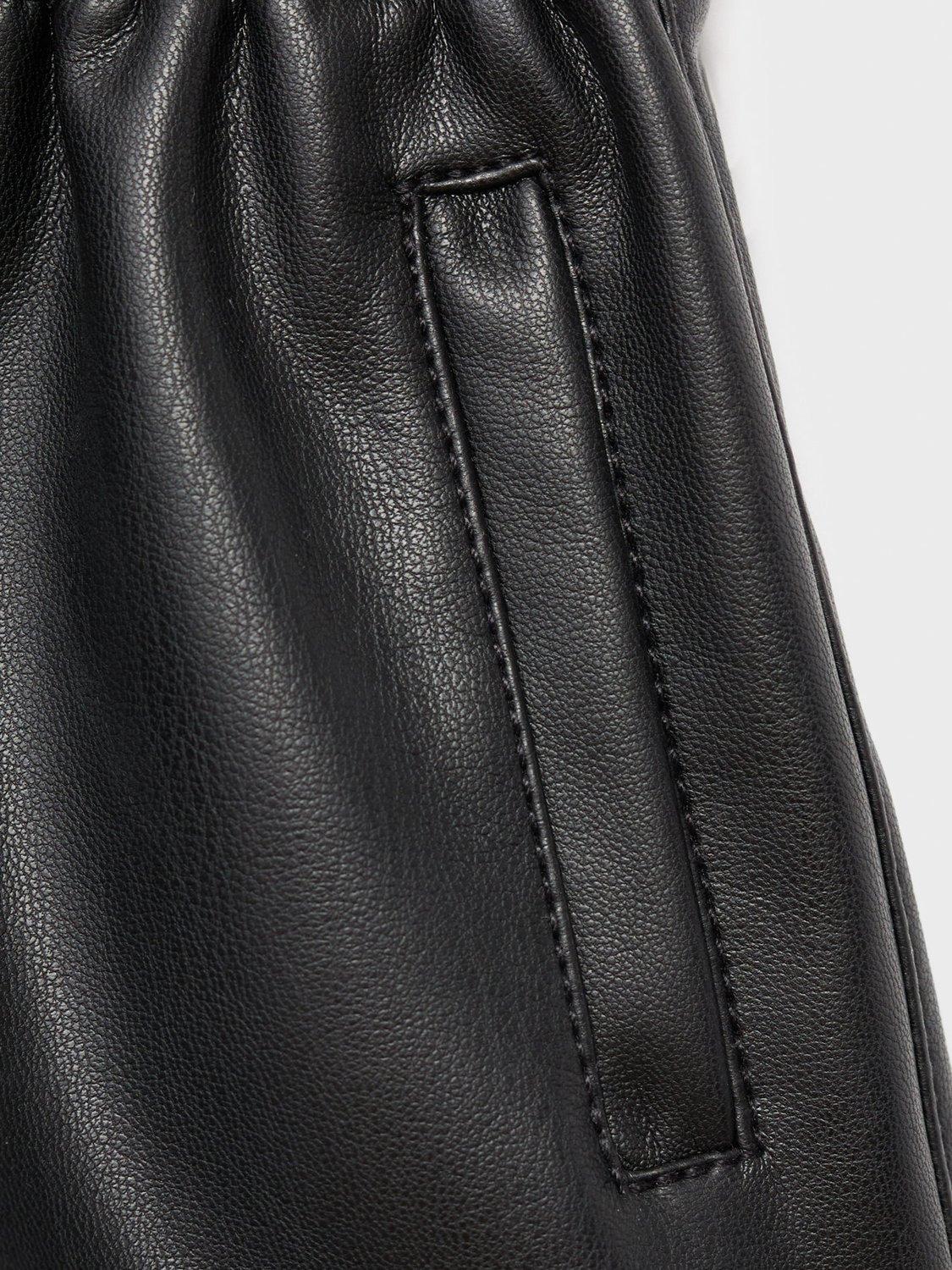 Product image 4 of 4, which shows Mango Kids' Jana Elasticated Waist Shorts, Black, 12-18 months