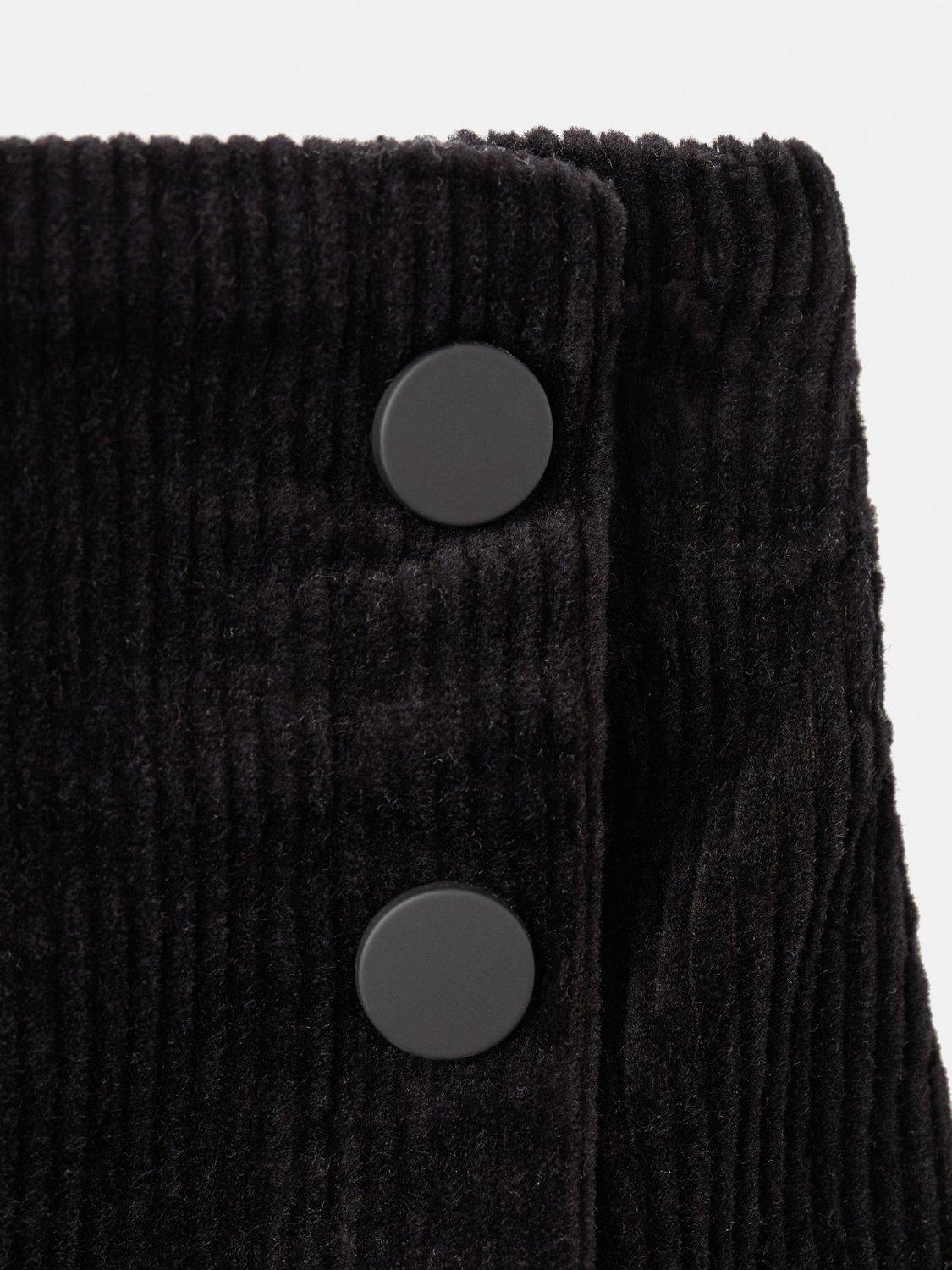 Product image 4 of 4, which shows Mango Kids' Corduroy Skort, Black, 5-6 years