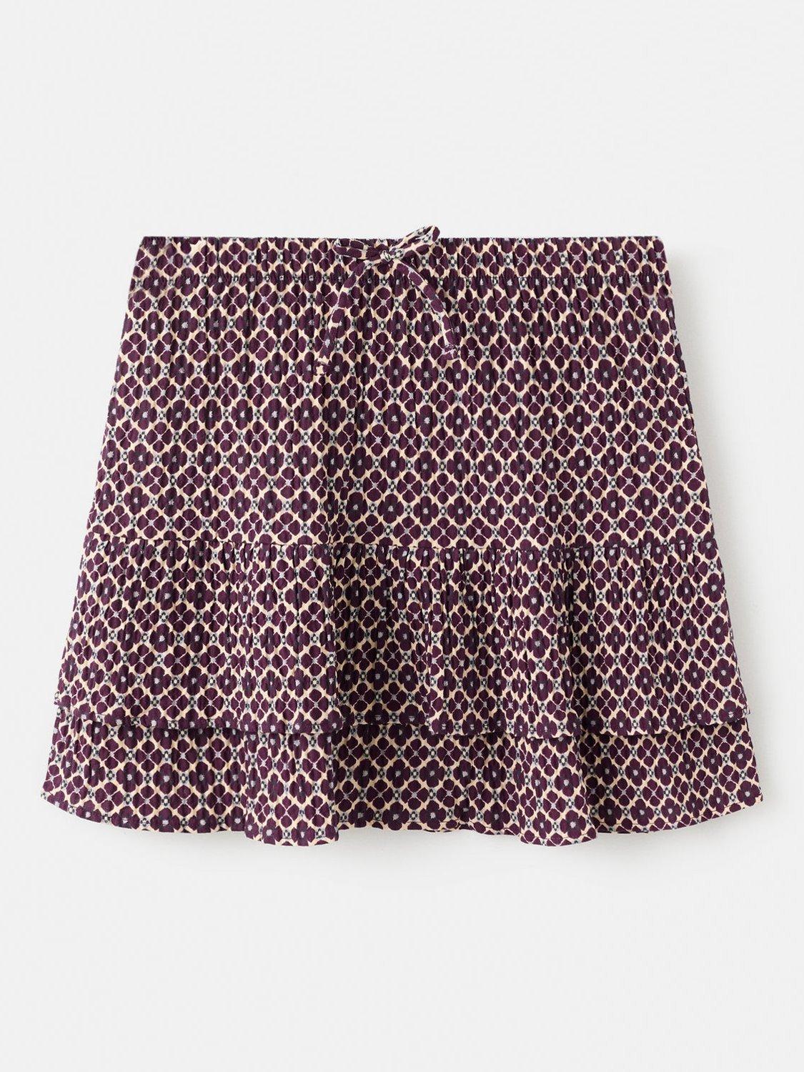 Product image 1 of 4, which shows Mango Kids' Margoset Skirt, Dark Red, 5-6 years