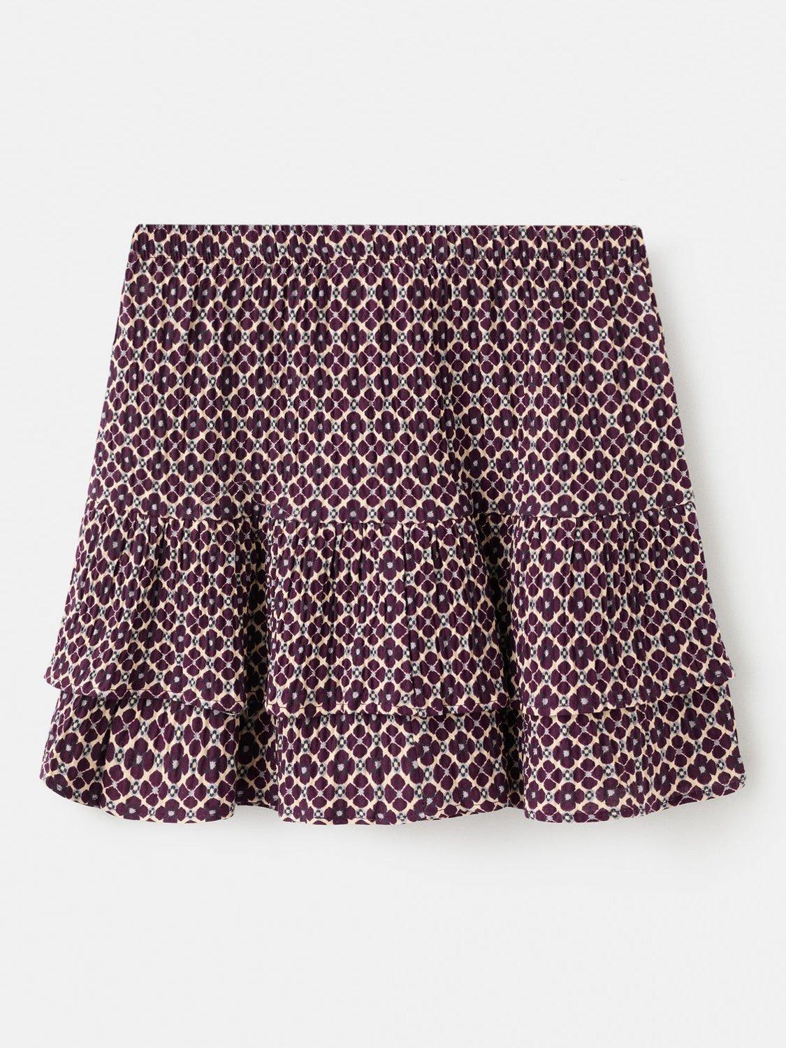 Product image 2 of 4, which shows Mango Kids' Margoset Skirt, Dark Red, 5-6 years