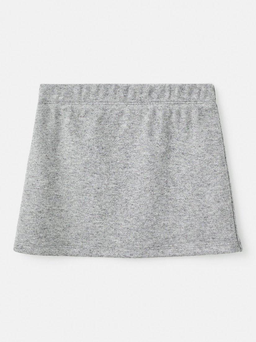 Product image 2 of 5, which shows Mango Kids' Rufliset A-Line Mini Skirt, Grey, 12-18 months