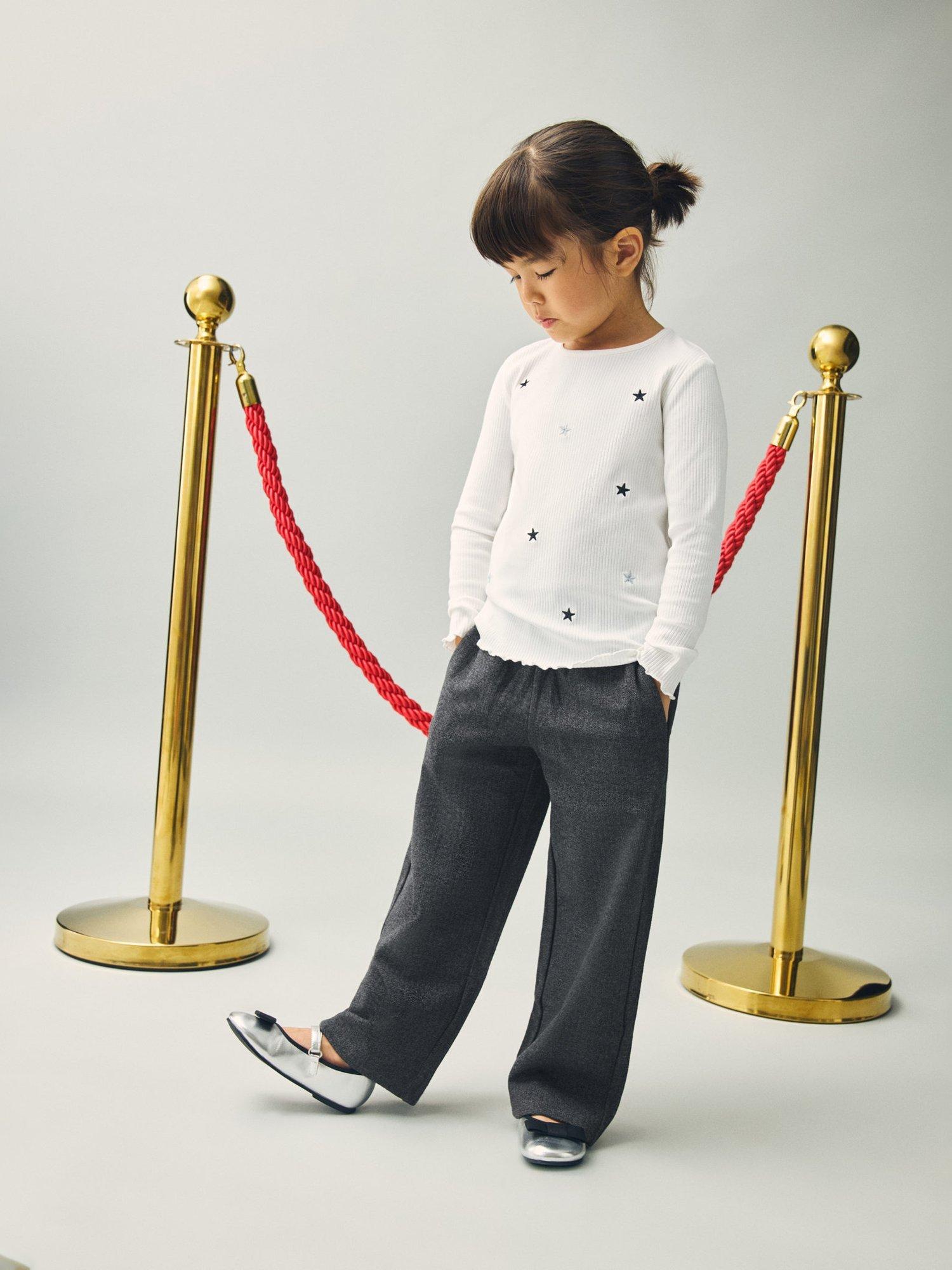 Product image 1 of 5, which shows Mango Kids' Grisi Tailored Trousers, Dark Grey, 12-18 months