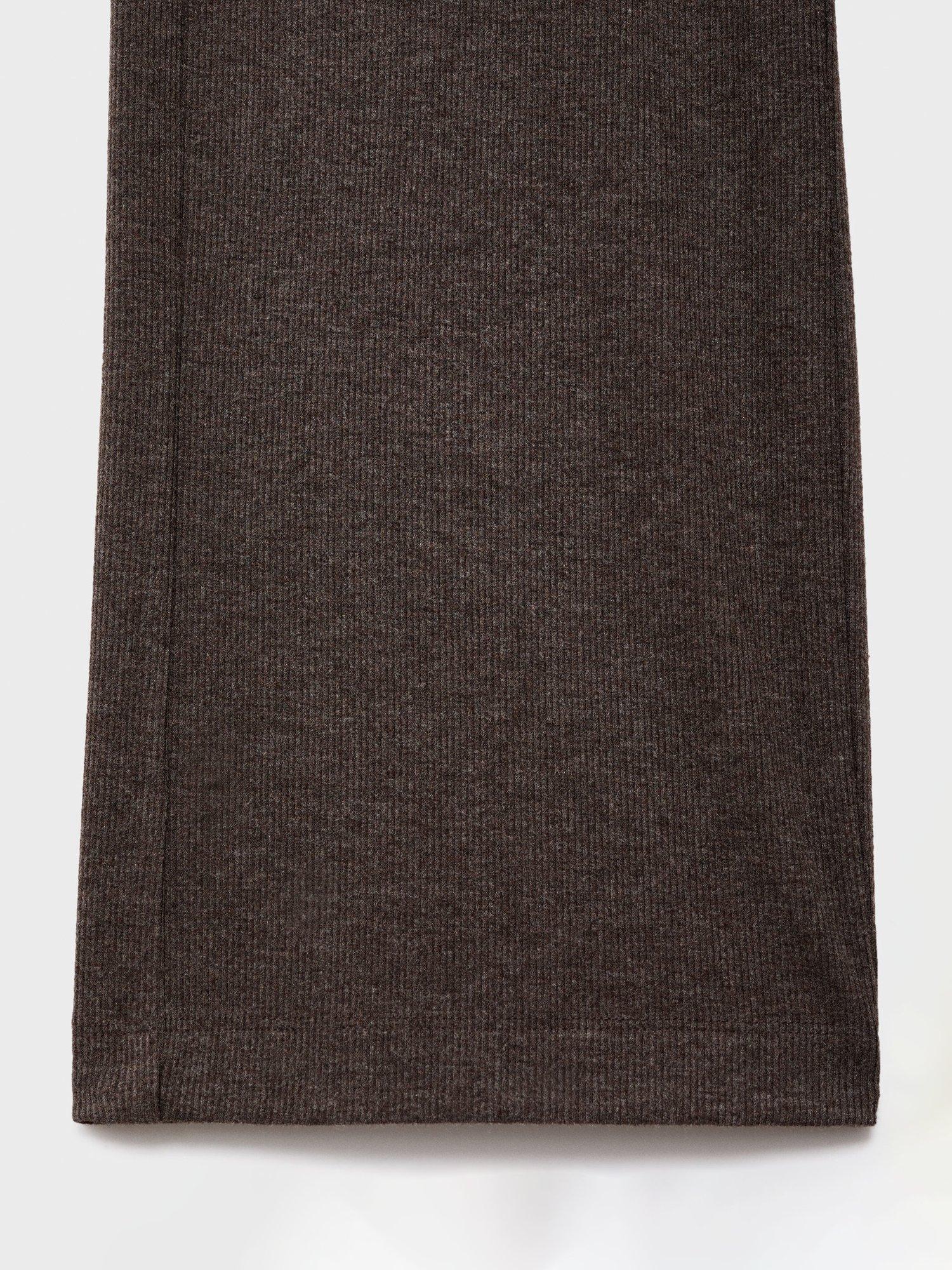 Product image 3 of 4, which shows Mango Kids' Samy Wide Leg Drawstring Trousers, Dark Brown, 11 years