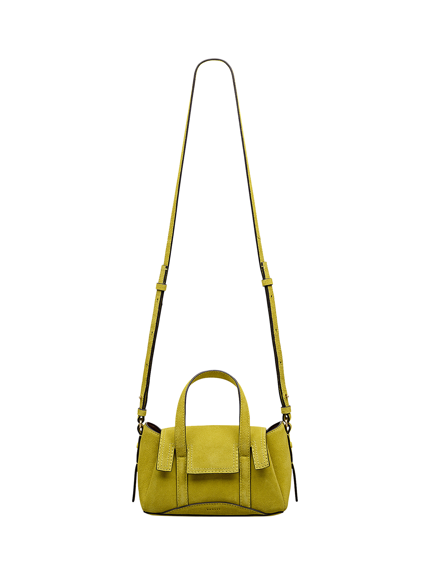 Product image 2 of 7, which shows Radley The Chancery Suede Small Grab Bag, Limoncello