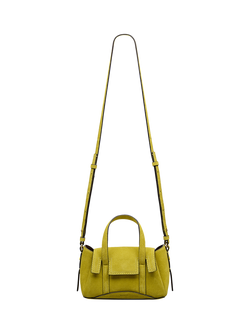 Radley The Chancery Suede Small Grab Bag, Limoncello - view 2, Limoncello