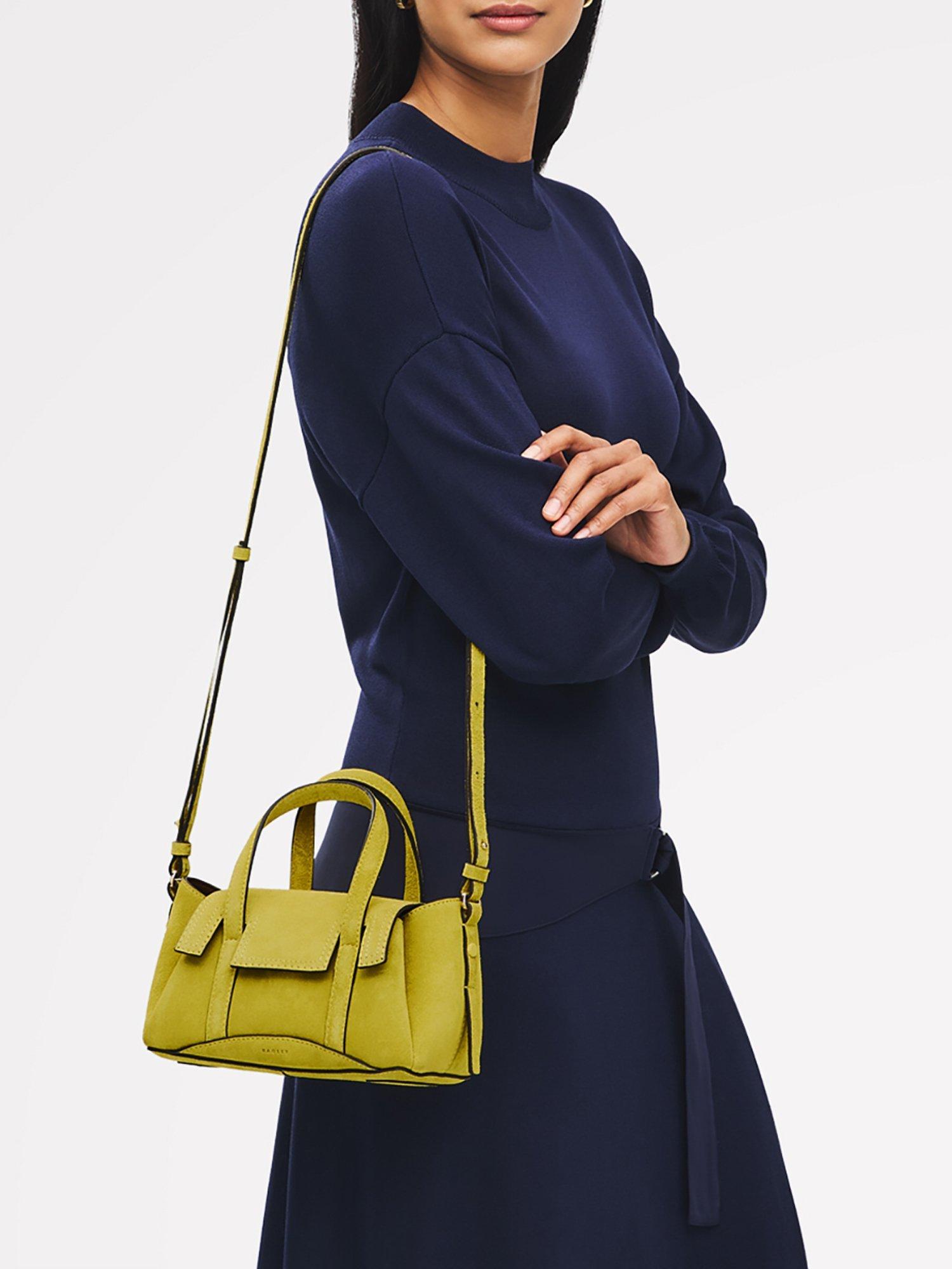 Product image 7 of 7, which shows Radley The Chancery Suede Small Grab Bag, Limoncello